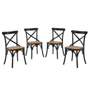 Gear Dining Side Chair Set of 4 - Black