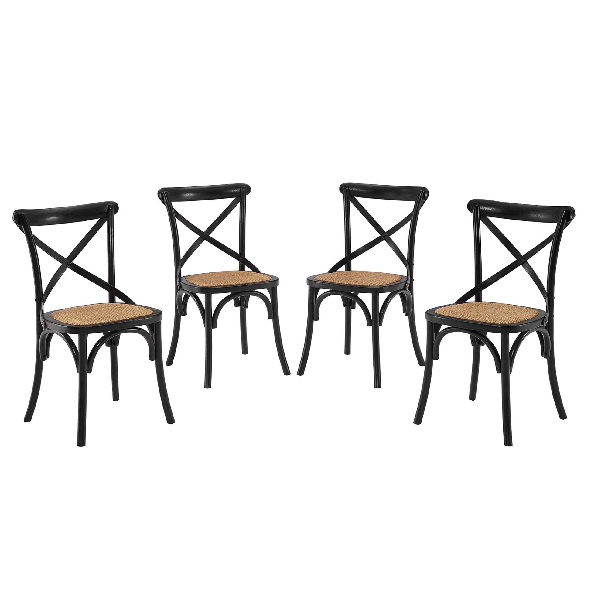 Gear Dining Side Chair Set of 4 - Black