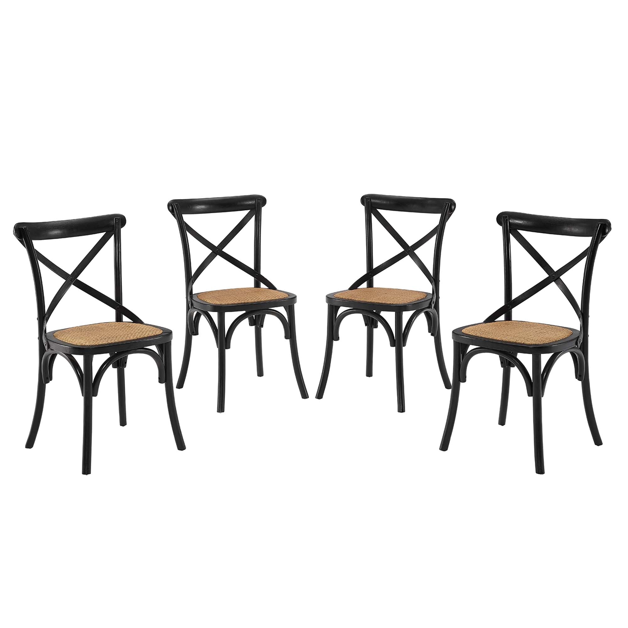 Gear Dining Side Chair Set of 4 - Black