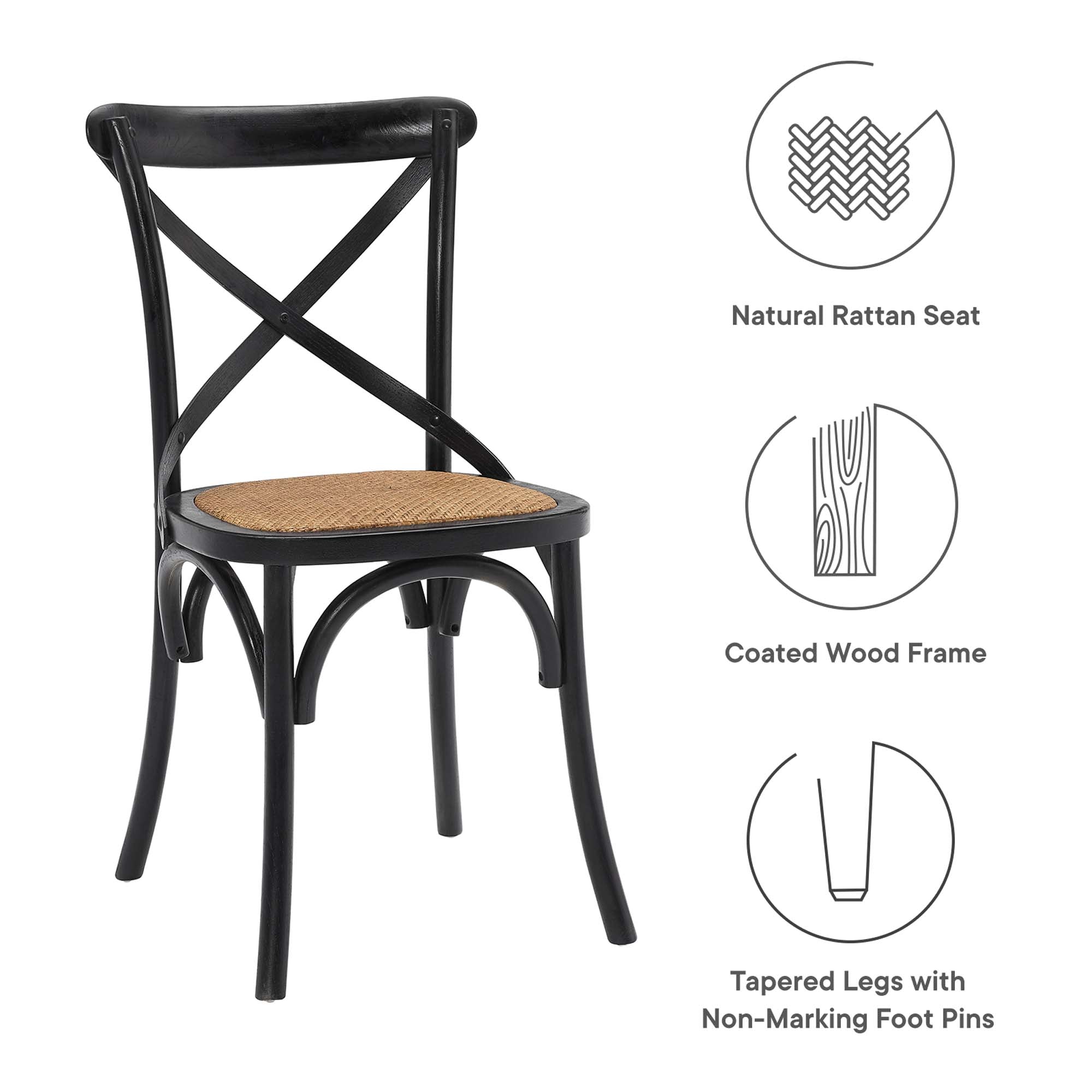 Gear Dining Side Chair Set of 4 - Natural