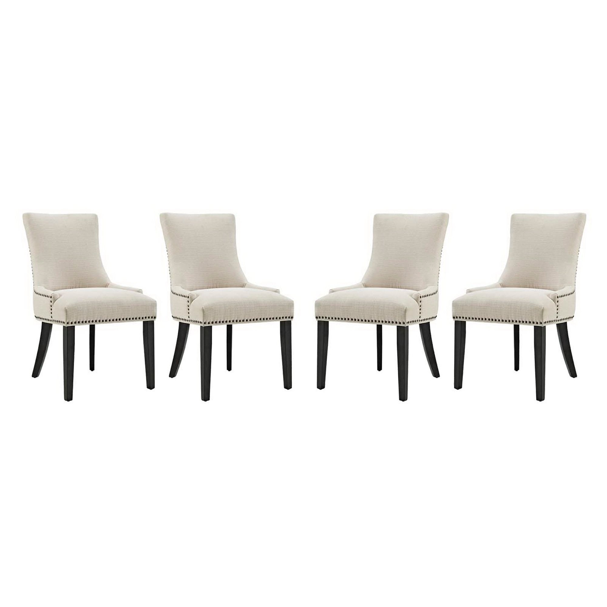 Marquis Fabric Dining Chair Set of 4 - Beige