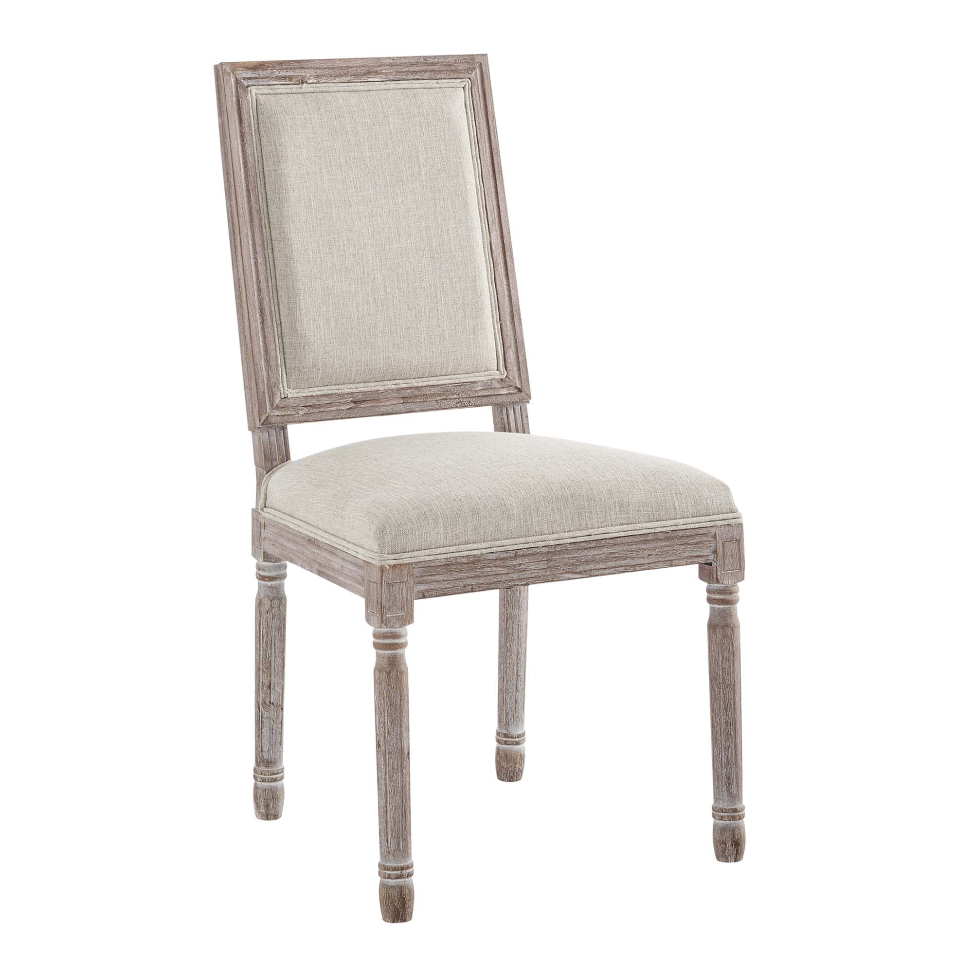 Court Upholstered Fabric Dining Side Chair Set of 2 - Light Gray