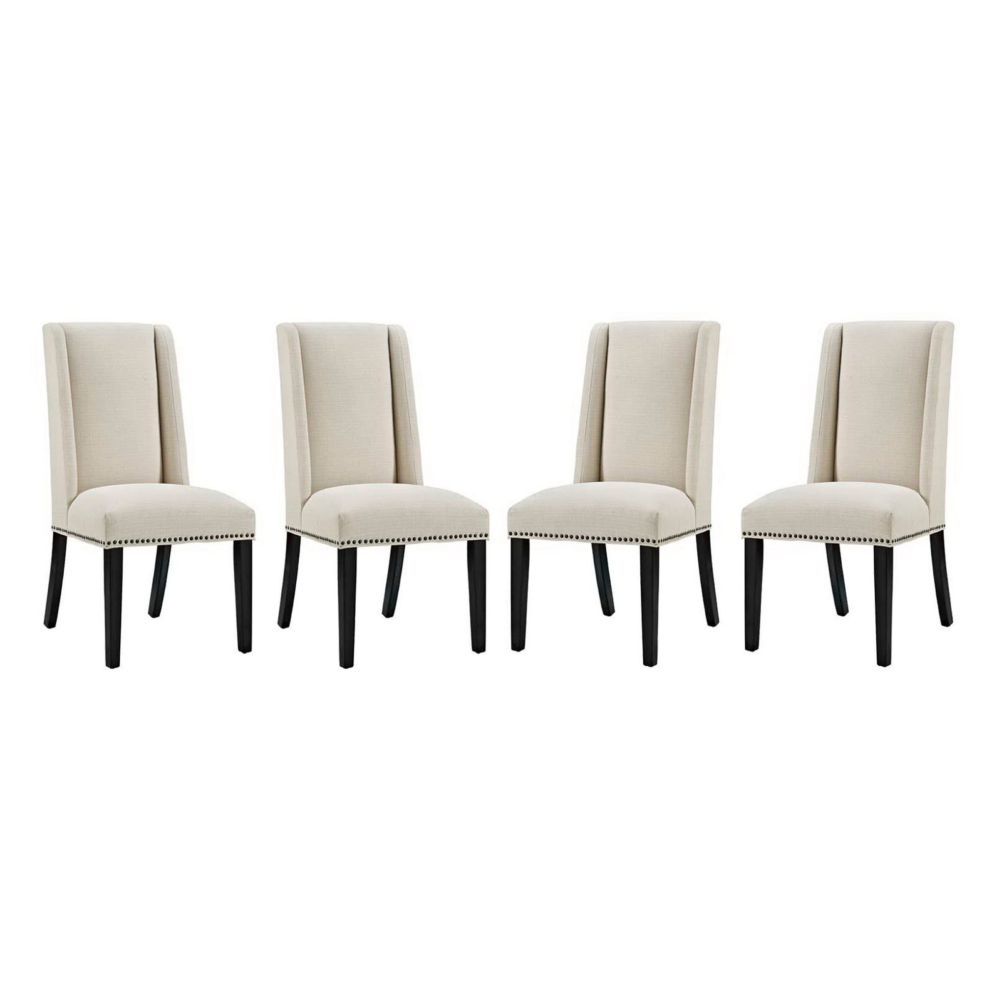 Baron Dining Chair Fabric Set of 4 - Beige