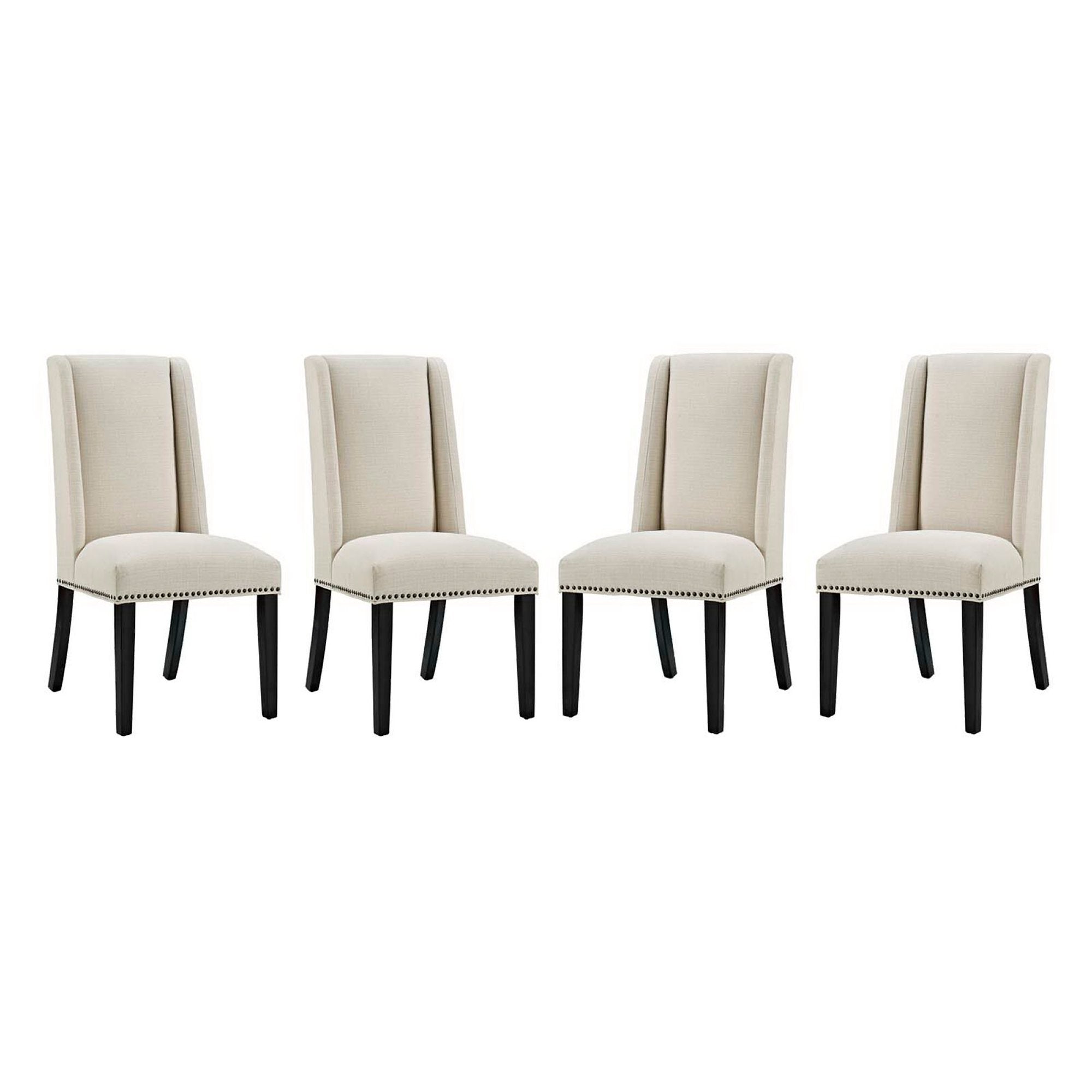 Baron Dining Chair Fabric Set of 4 - Beige