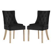 Pose Dining Chair Performance Velvet Set of 2 - Black