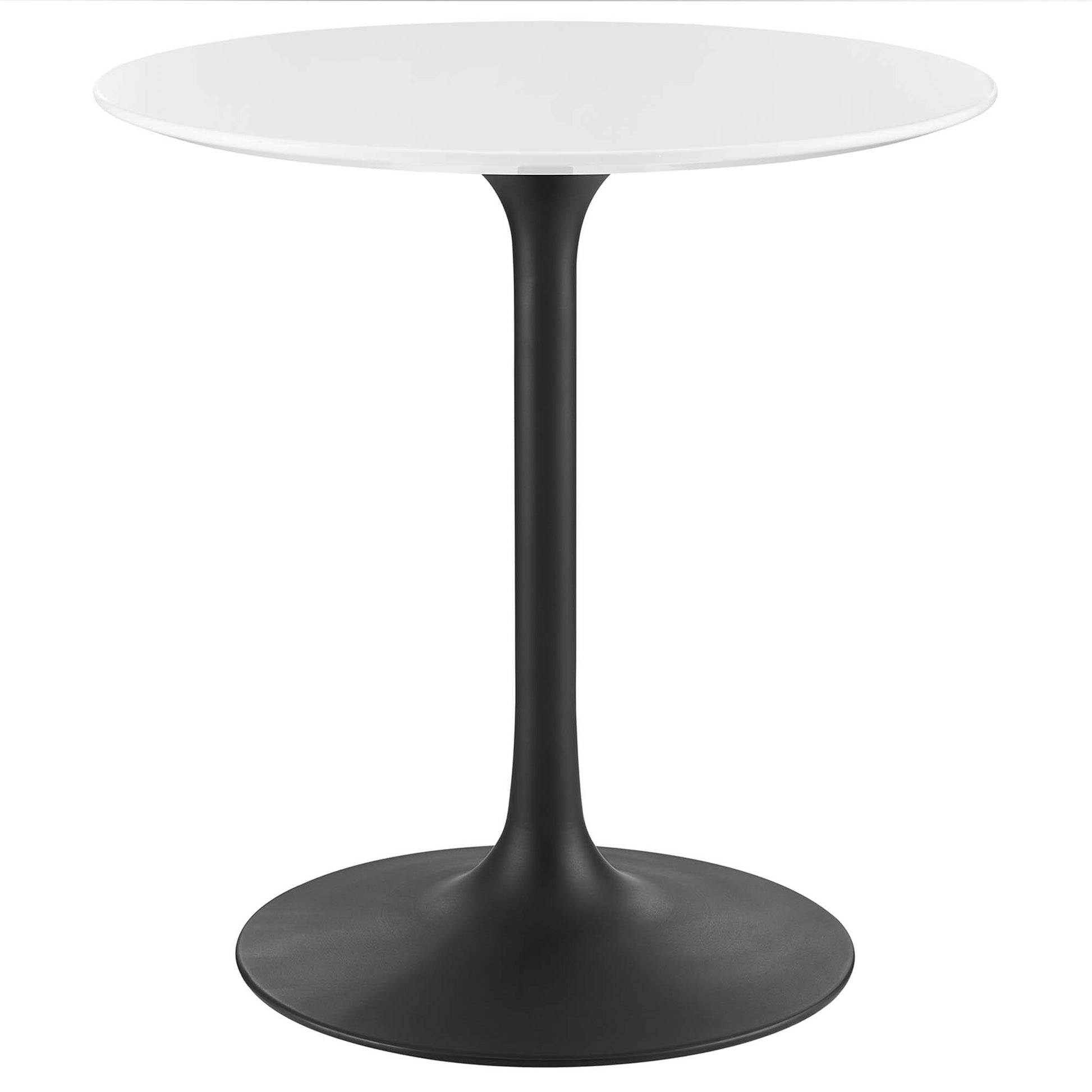 Lippa 28" Round Wood Dining Table - Black White
