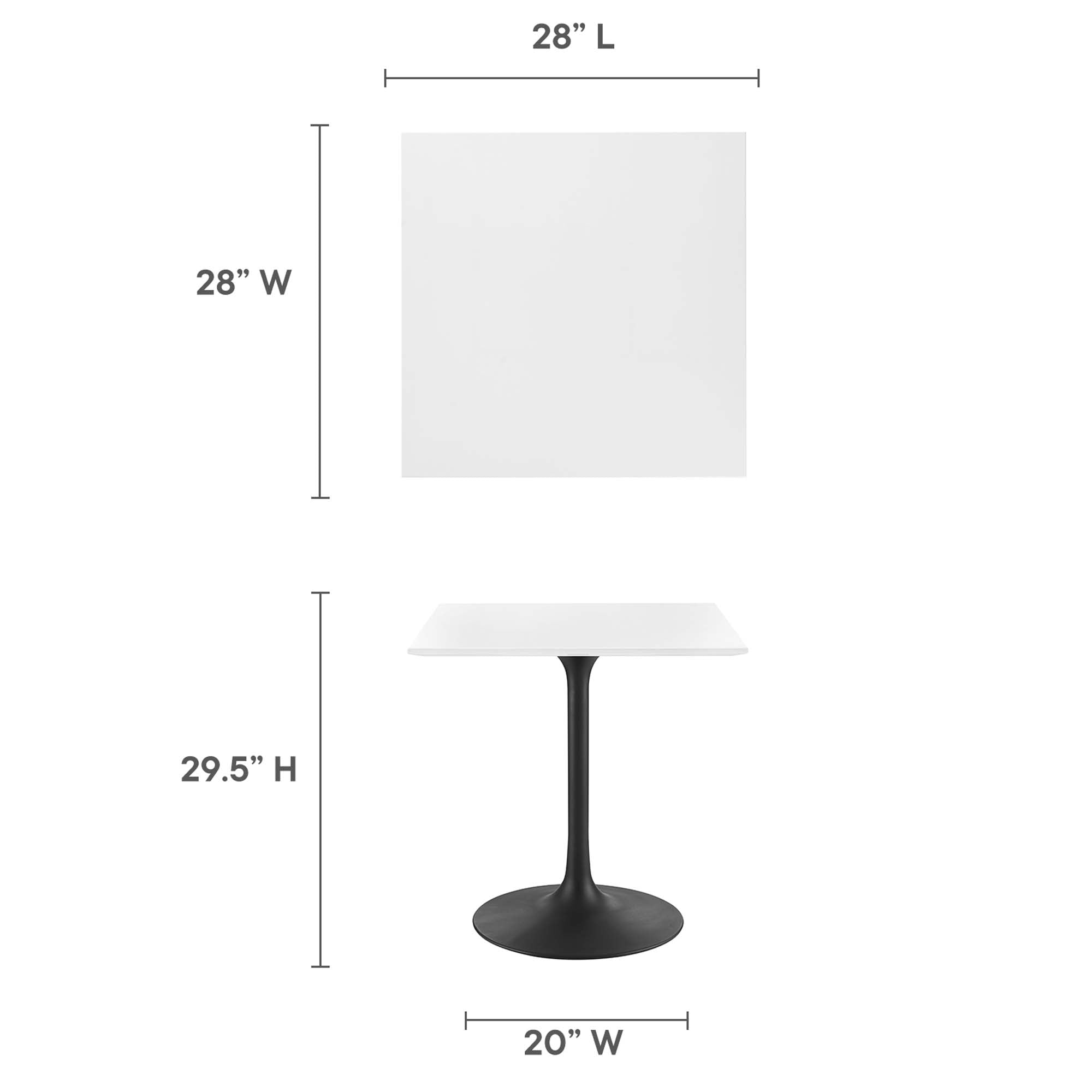 Lippa 28" Square Wood Dining Table