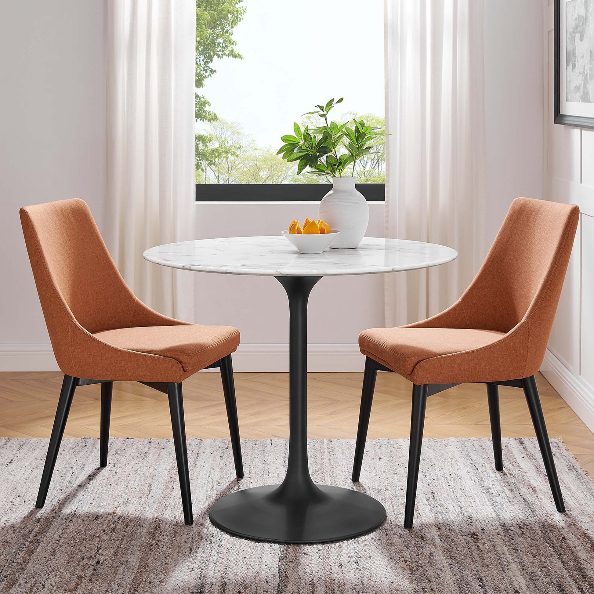 Lippa 36" Round Faux Marble Dining Table