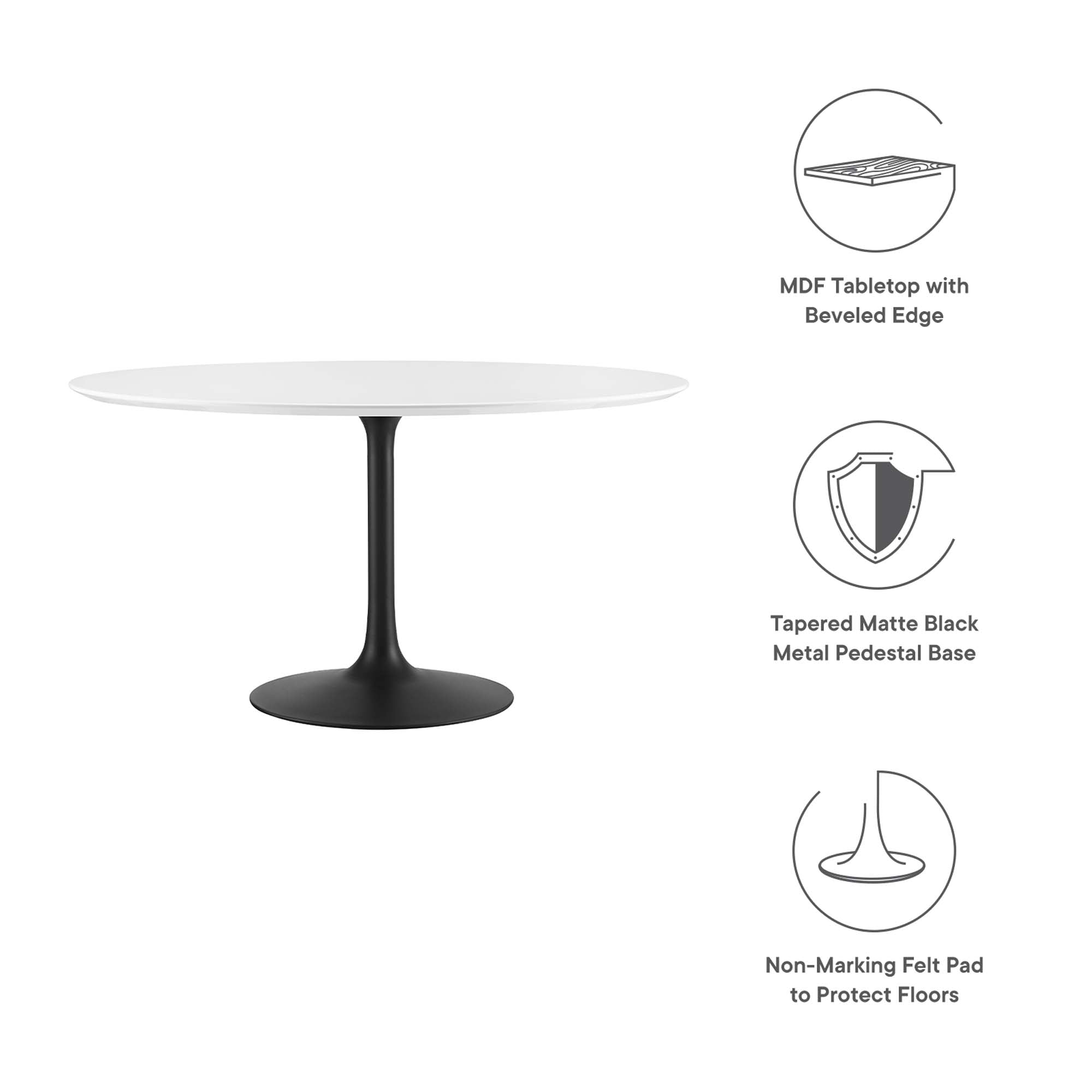 Lippa 54" Round Wood Dining Table