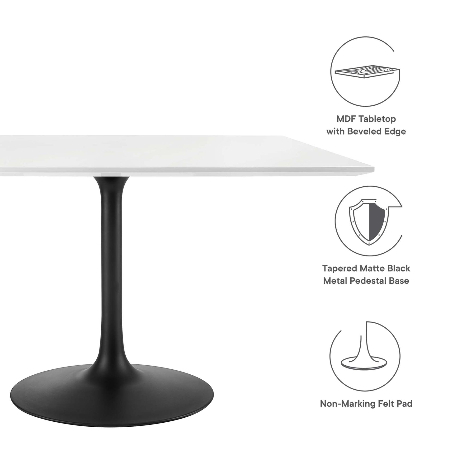 Lippa 48" Square Wood Dining Table