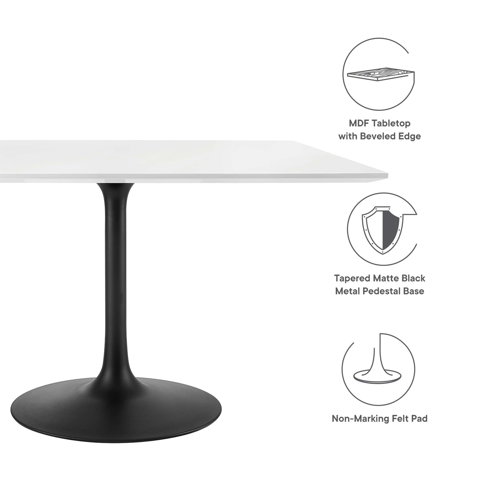 Lippa 48" Square Wood Dining Table