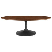 Lippa 48" Oval Wood Coffee Table - Black Walnut