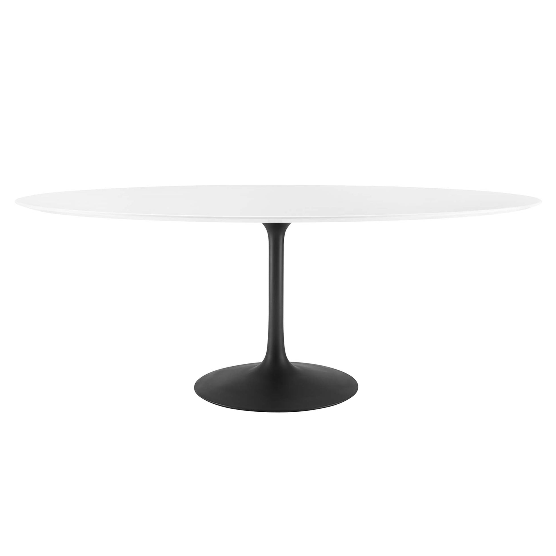 Lippa 78" Oval Wood Dining Table - Black White