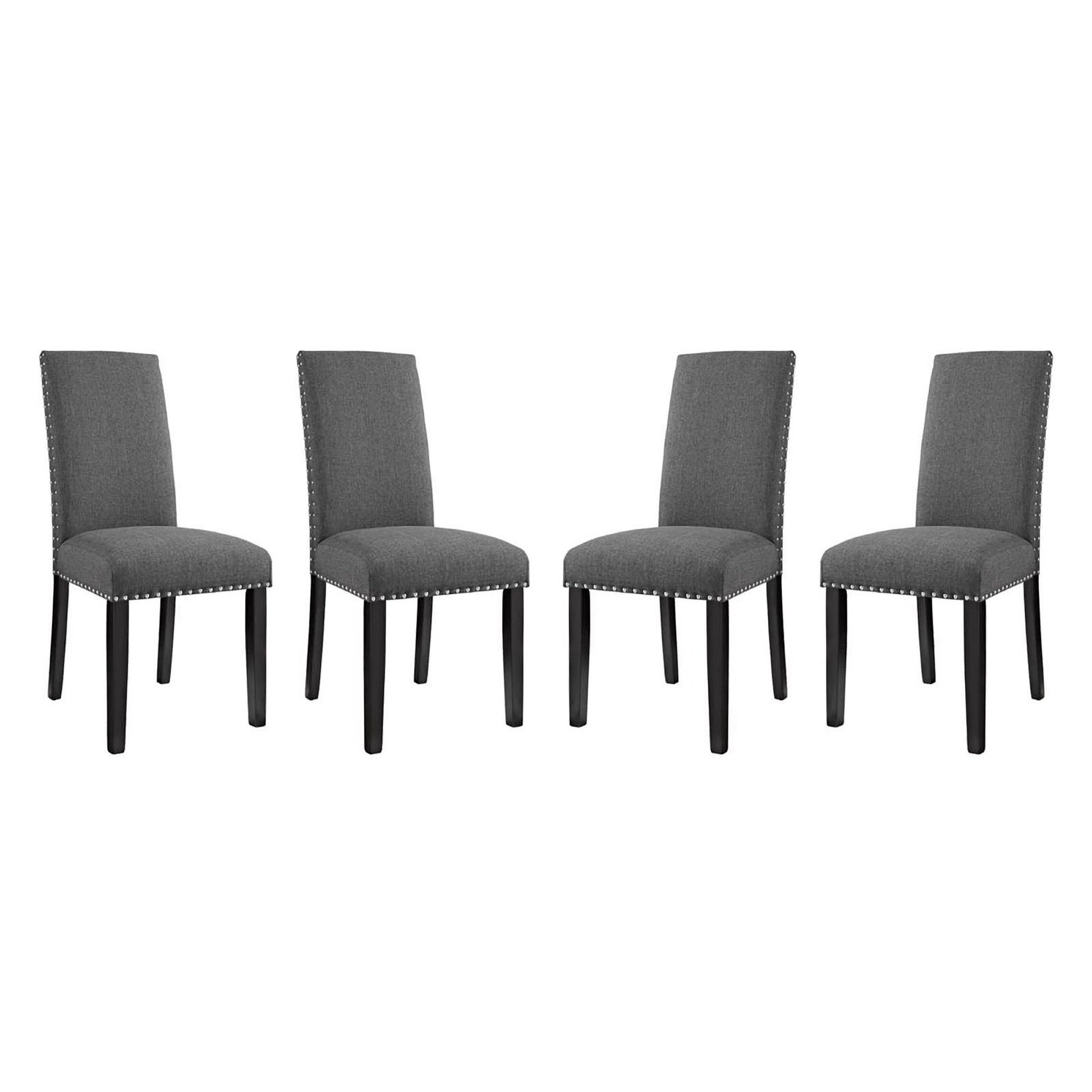 Parcel Dining Side Chair Fabric Set of 4 - Gray