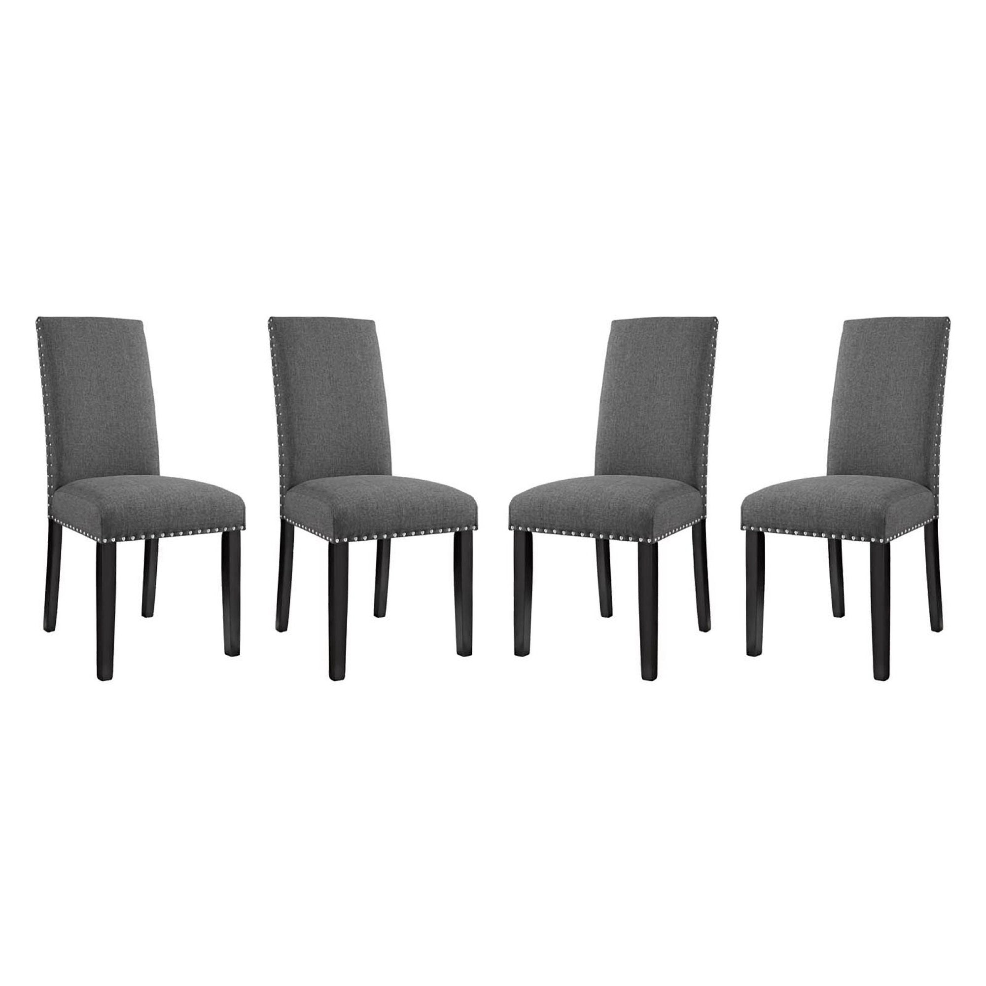 Parcel Dining Side Chair Fabric Set of 4 - Gray