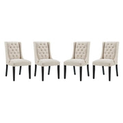 Baronet Dining Chair Fabric Set of 4 - Beige