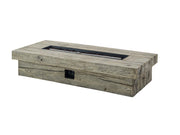 Manteo 70" Rectangular Outdoor Patio Fire Pit Table - Light Gray