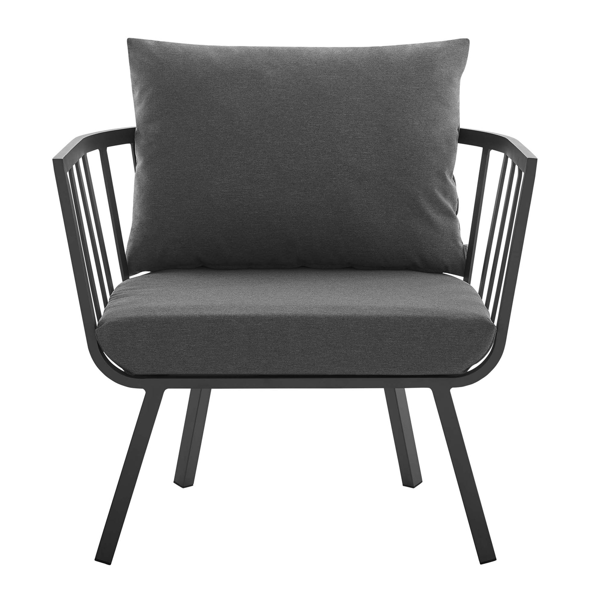 Riverside Outdoor Patio Aluminum Armchair - White Navy