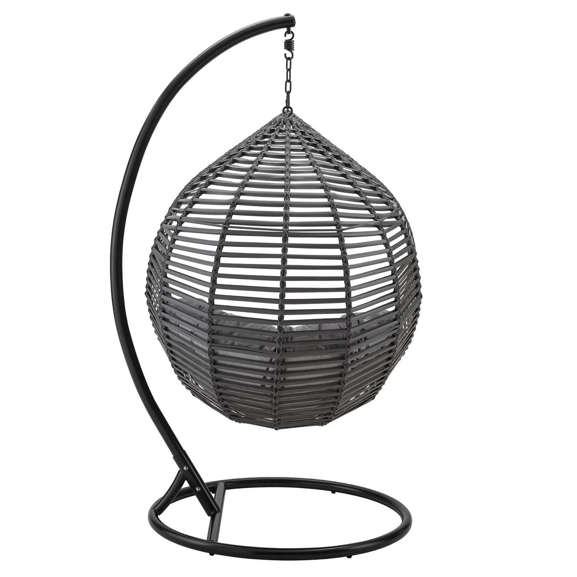 Garner Teardrop Outdoor Patio Swing Chair - Gray Mocha