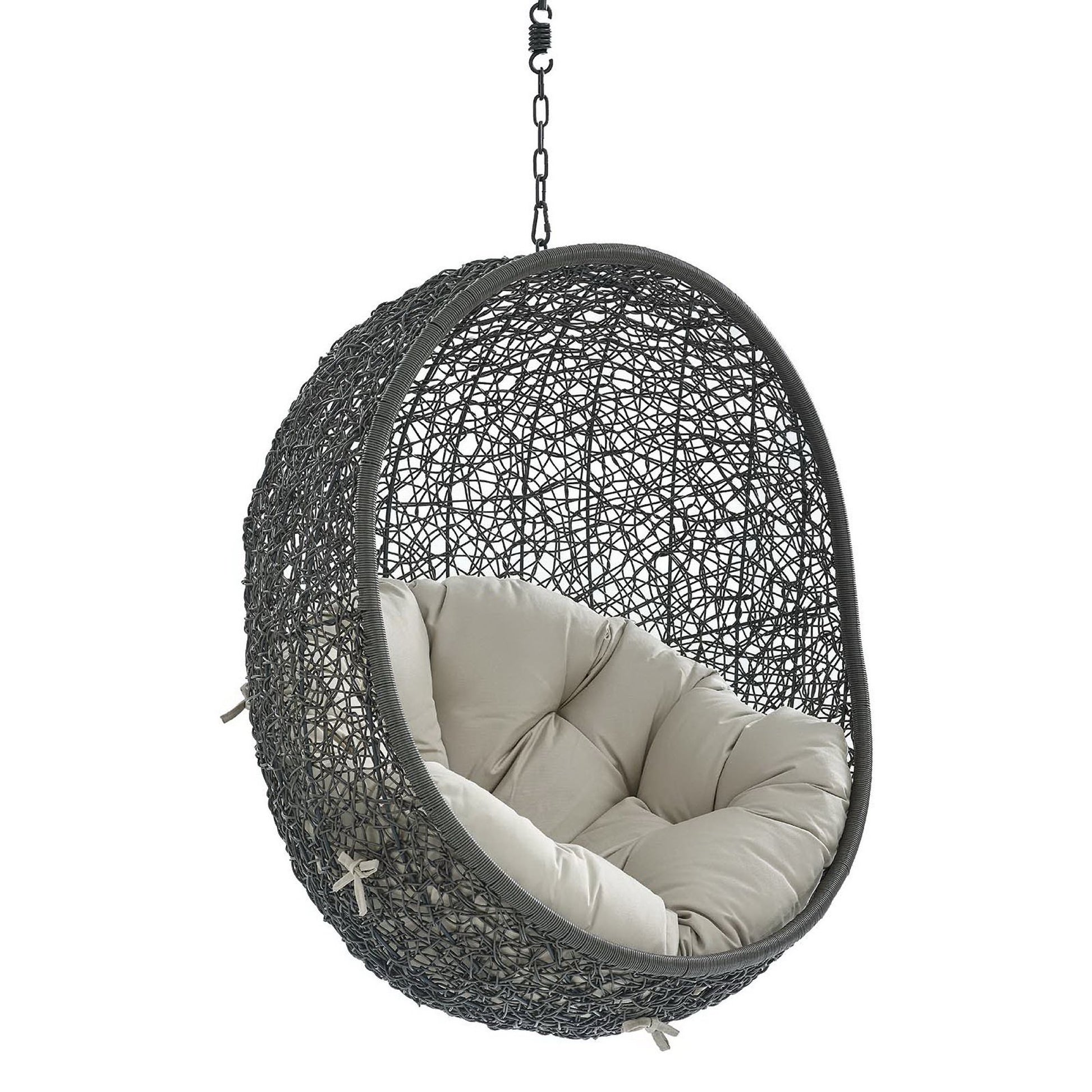Hide Sunbrella® Fabric Swing Outdoor Patio Lounge Chair Without Stand - Gray Gray