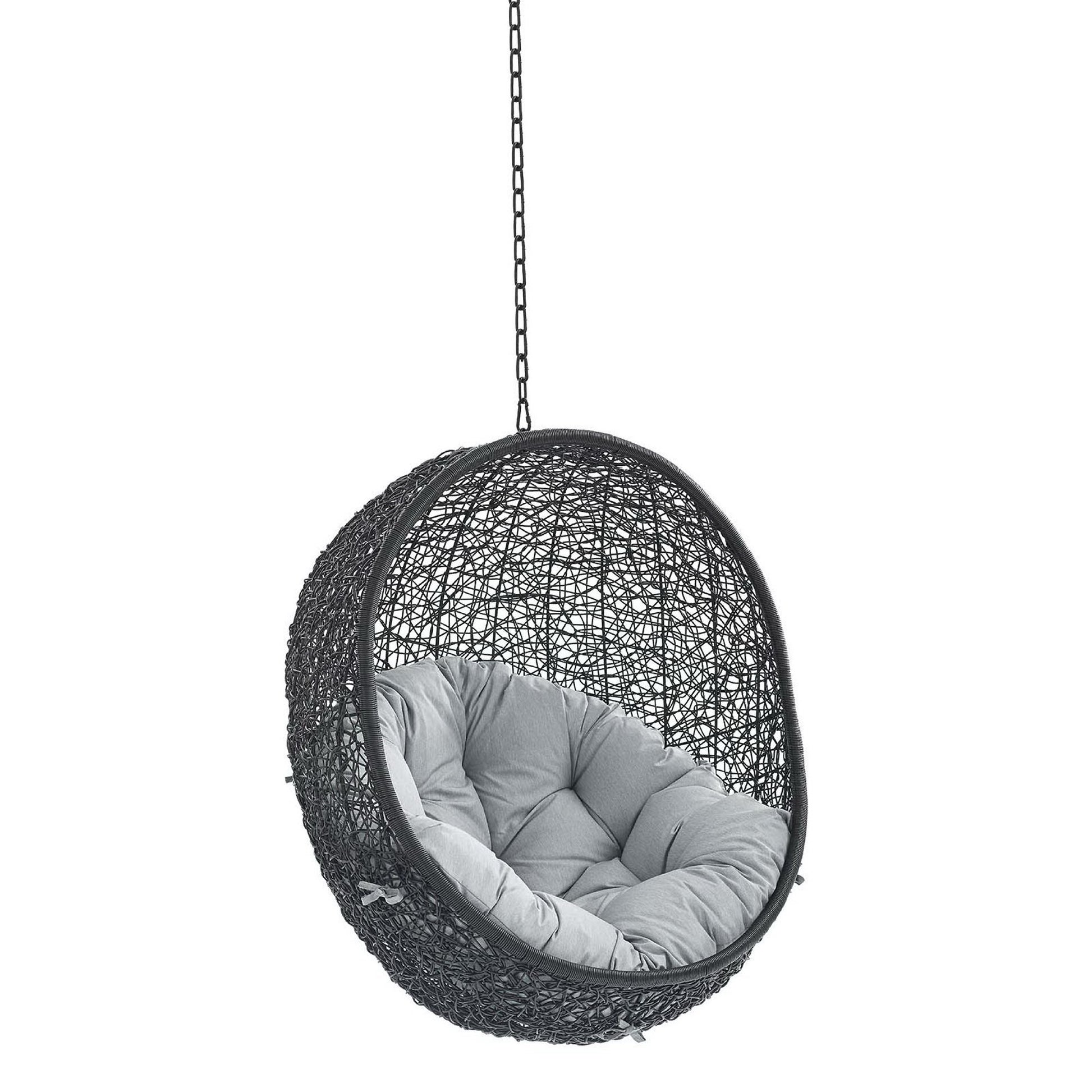 Encase Swing Outdoor Patio Lounge Chair Without Stand - Black Turquoise
