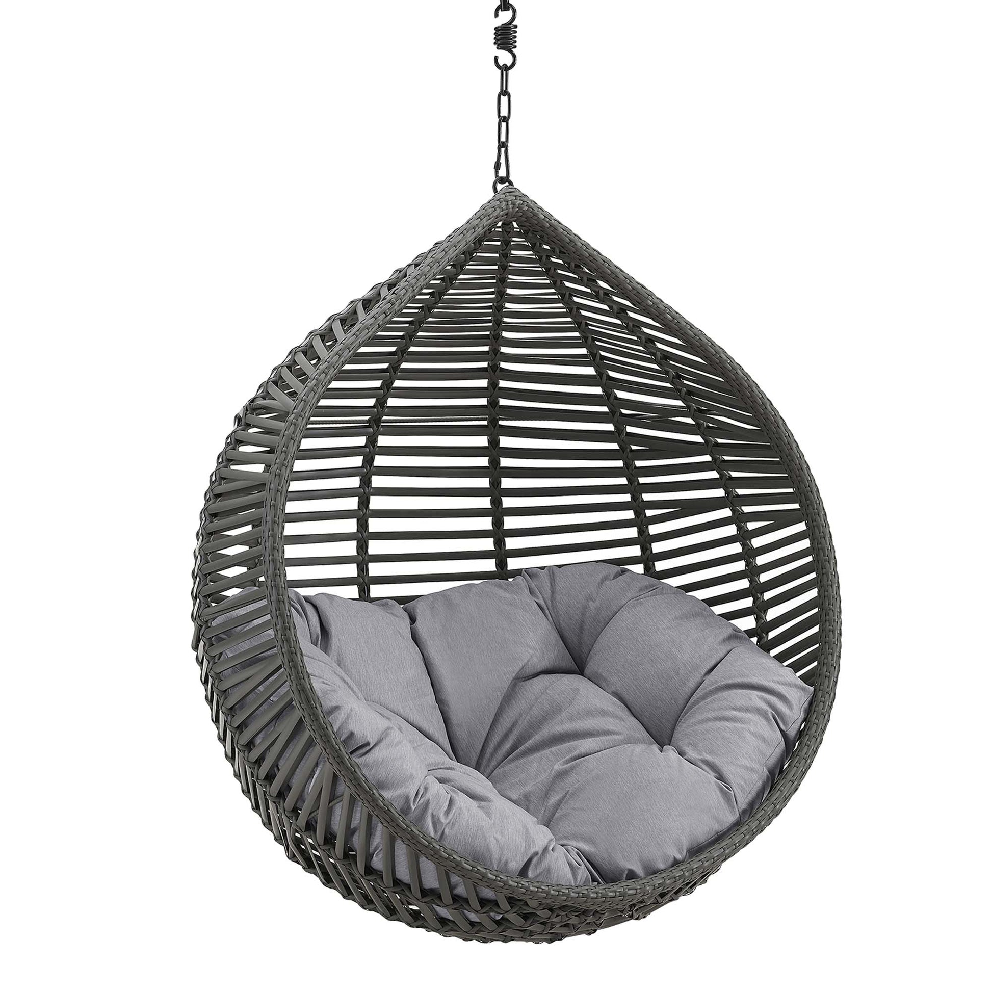 Garner Teardrop Outdoor Patio Swing Chair Without Stand - Gray Mocha