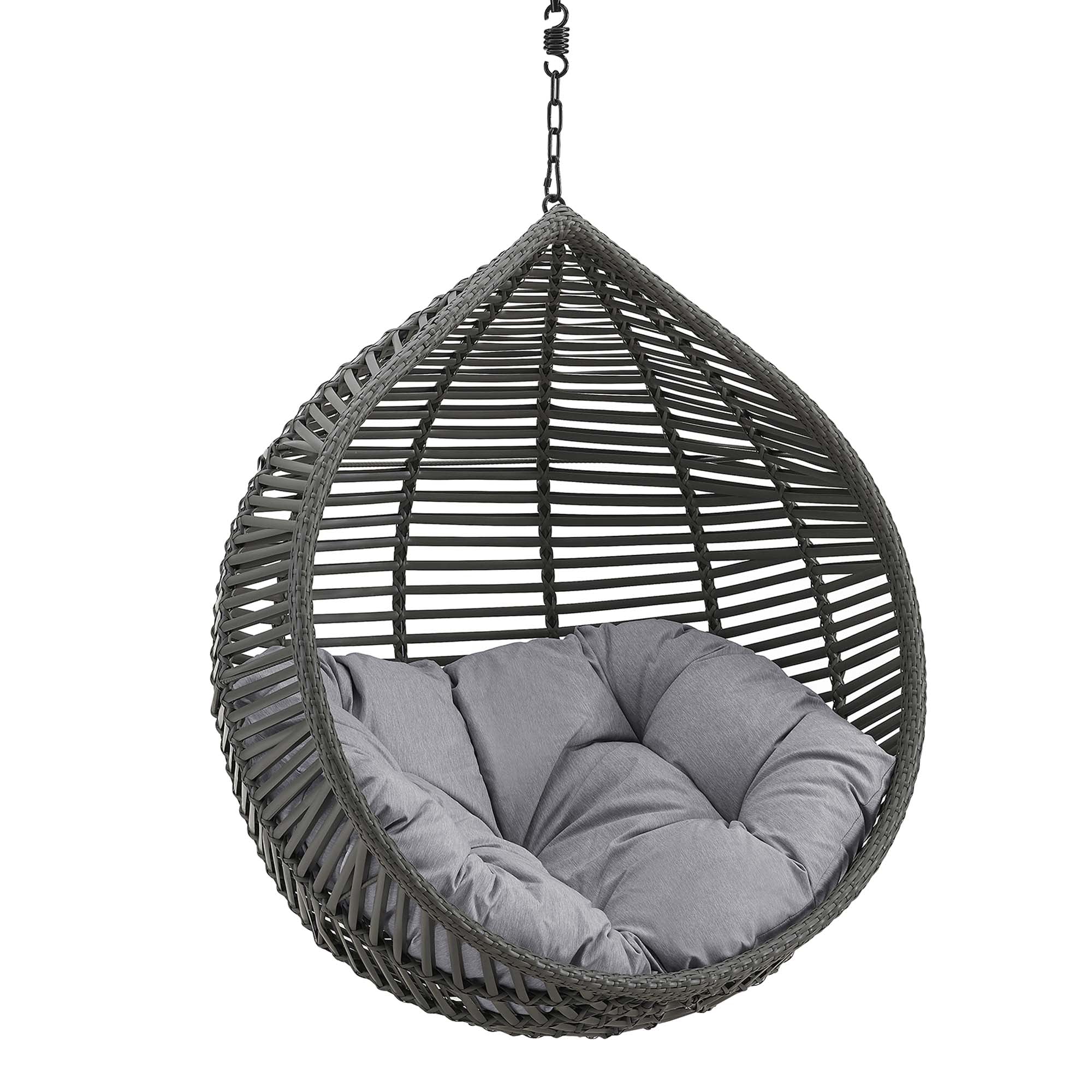 Garner Teardrop Outdoor Patio Swing Chair Without Stand - Gray Mocha