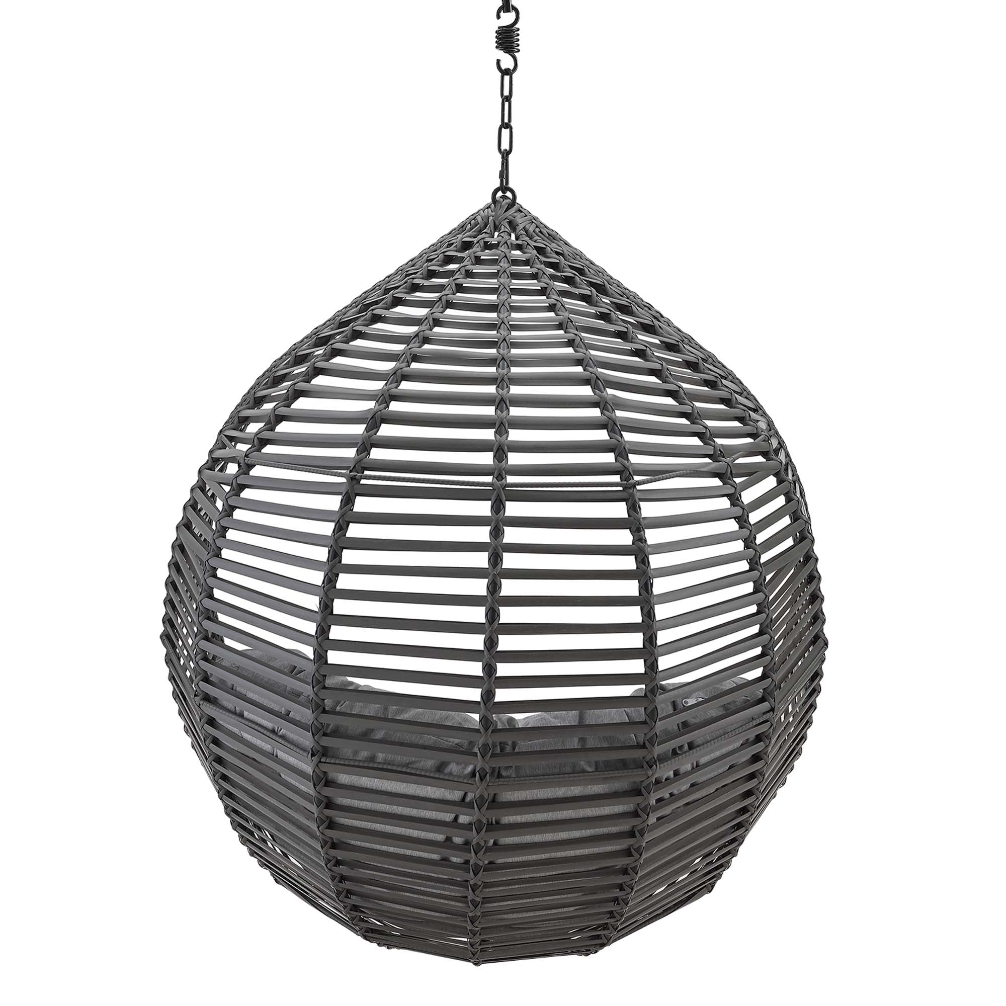 Garner Teardrop Outdoor Patio Swing Chair Without Stand - Gray Navy