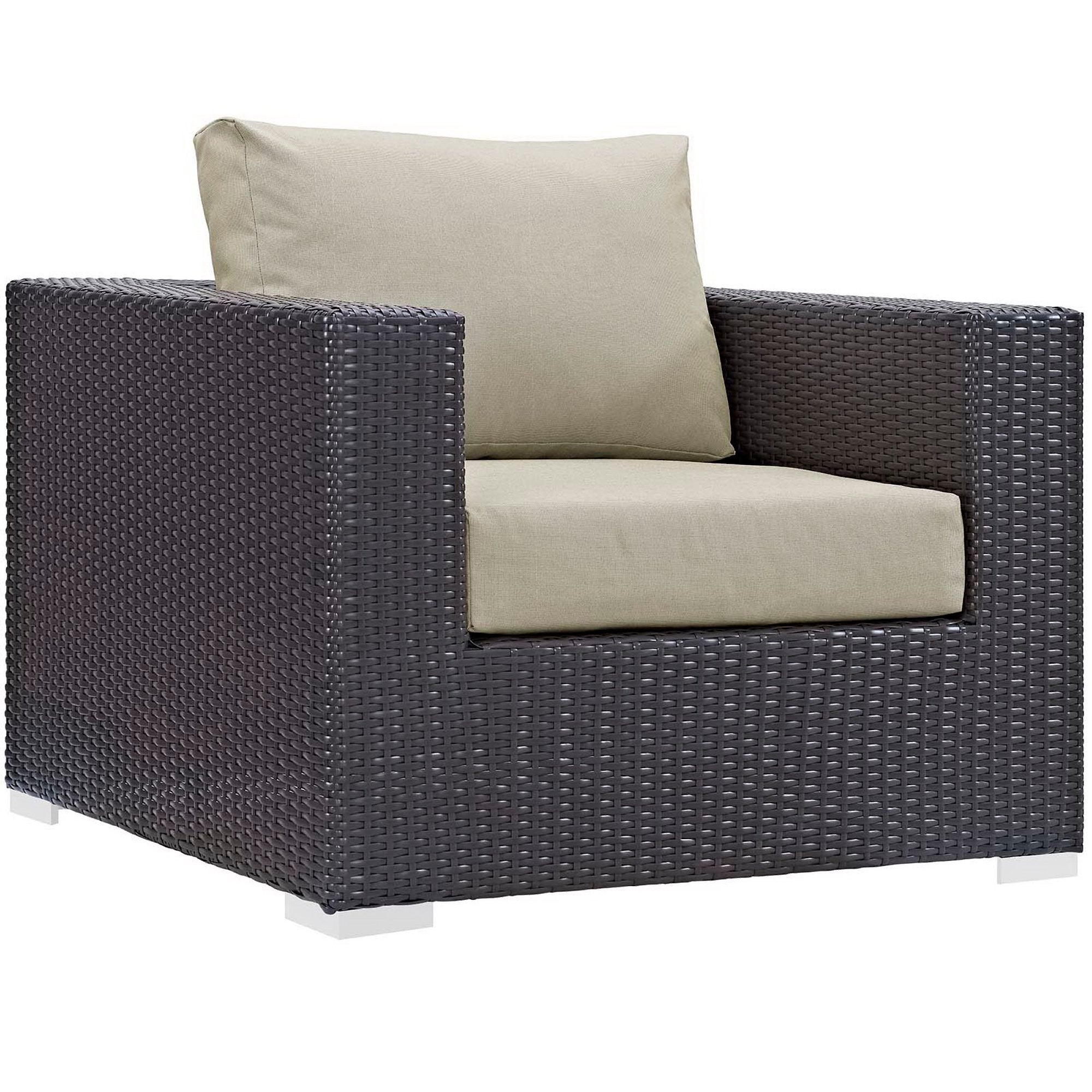 Convene 5 Piece Set Outdoor with Fire Pit - Espresso Turquois