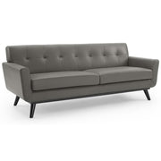 Engage Top-Grain Leather Living Room Lounge Sofa - Gray