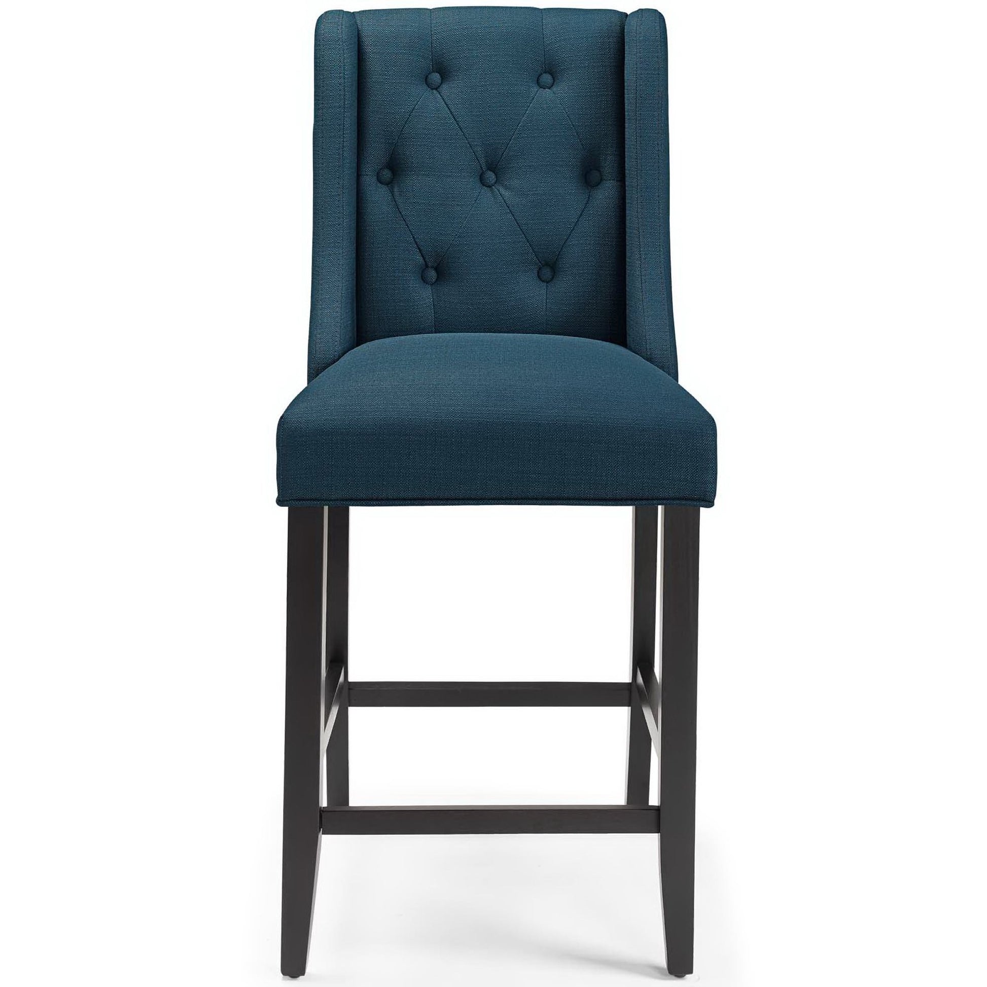 Baronet Tufted Button Upholstered Fabric Counter Stool - Light Gray