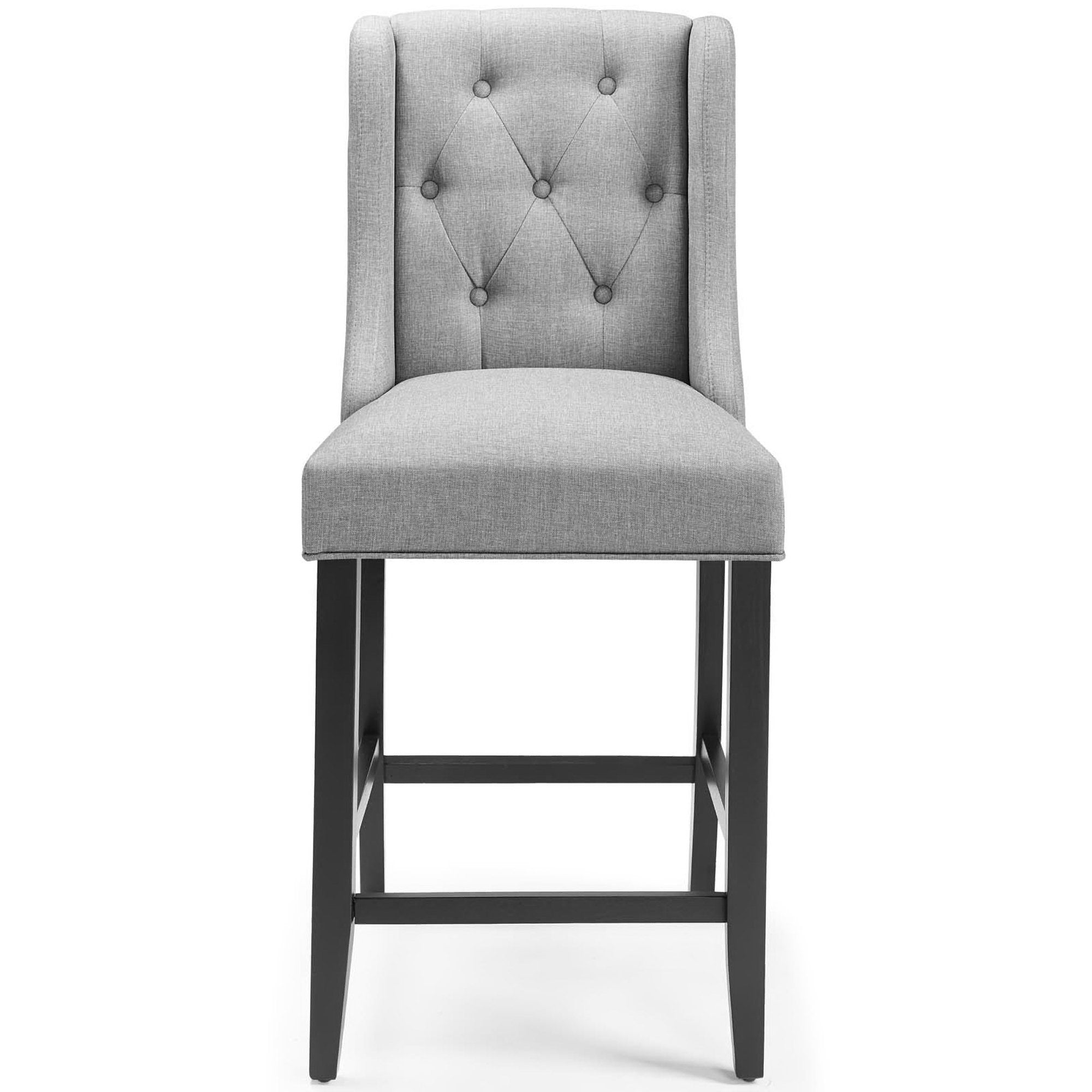 Baronet Tufted Button Upholstered Fabric Counter Stool