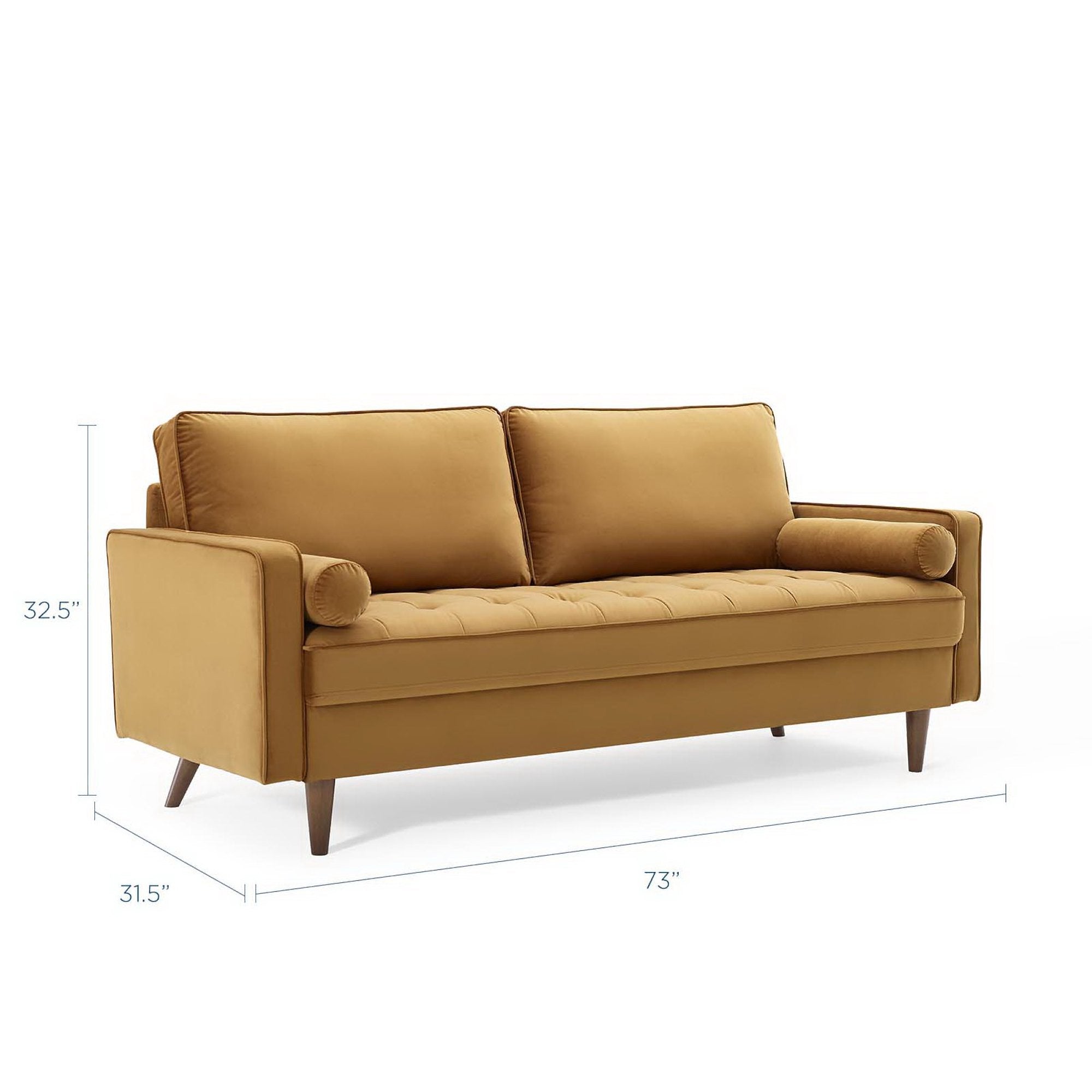Valour Performance Velvet Sofa - Green