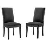 Parcel Performance Velvet Dining Side Chairs Set of 2 - Charcoal