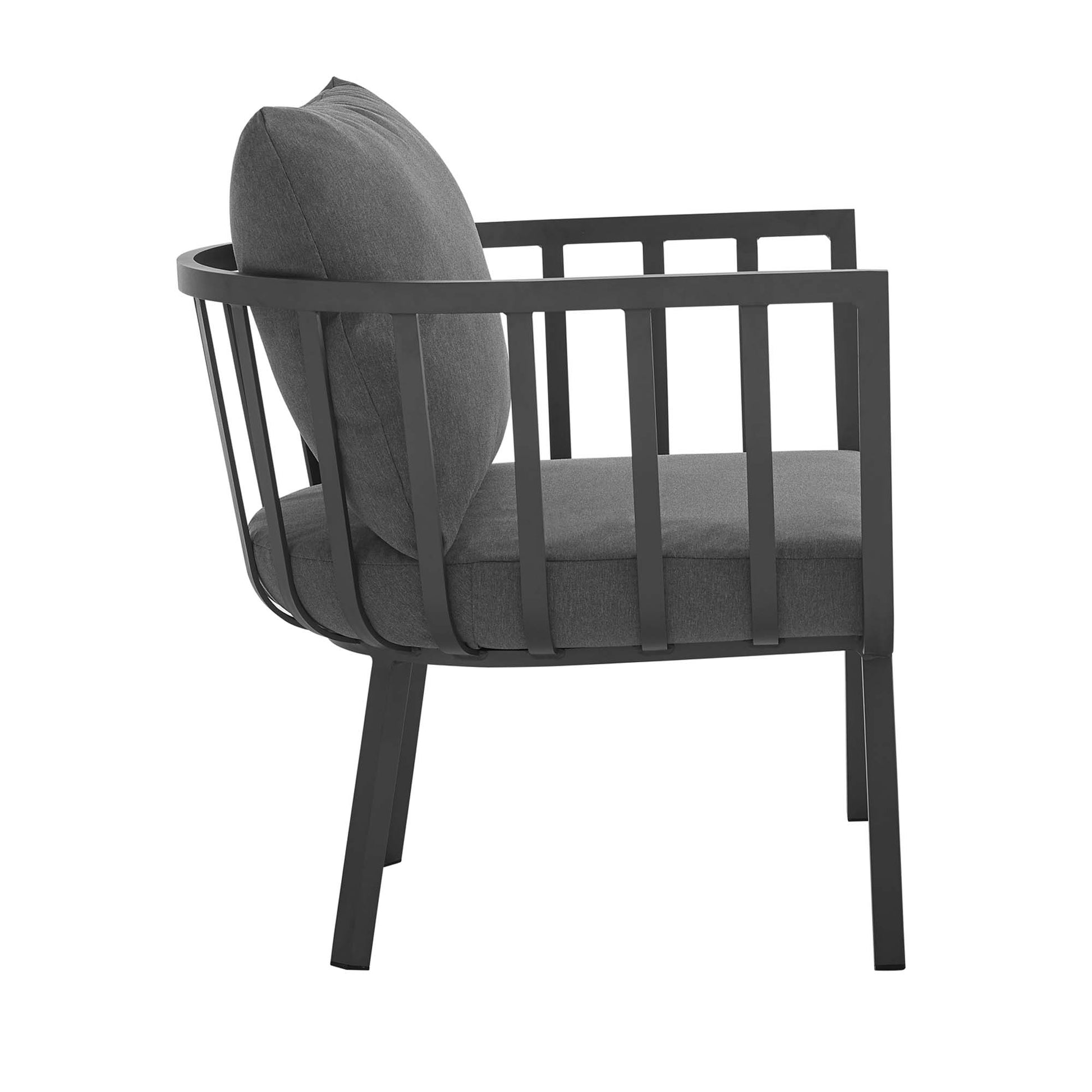 Riverside 5 Piece Outdoor Patio Aluminum Set - White Navy