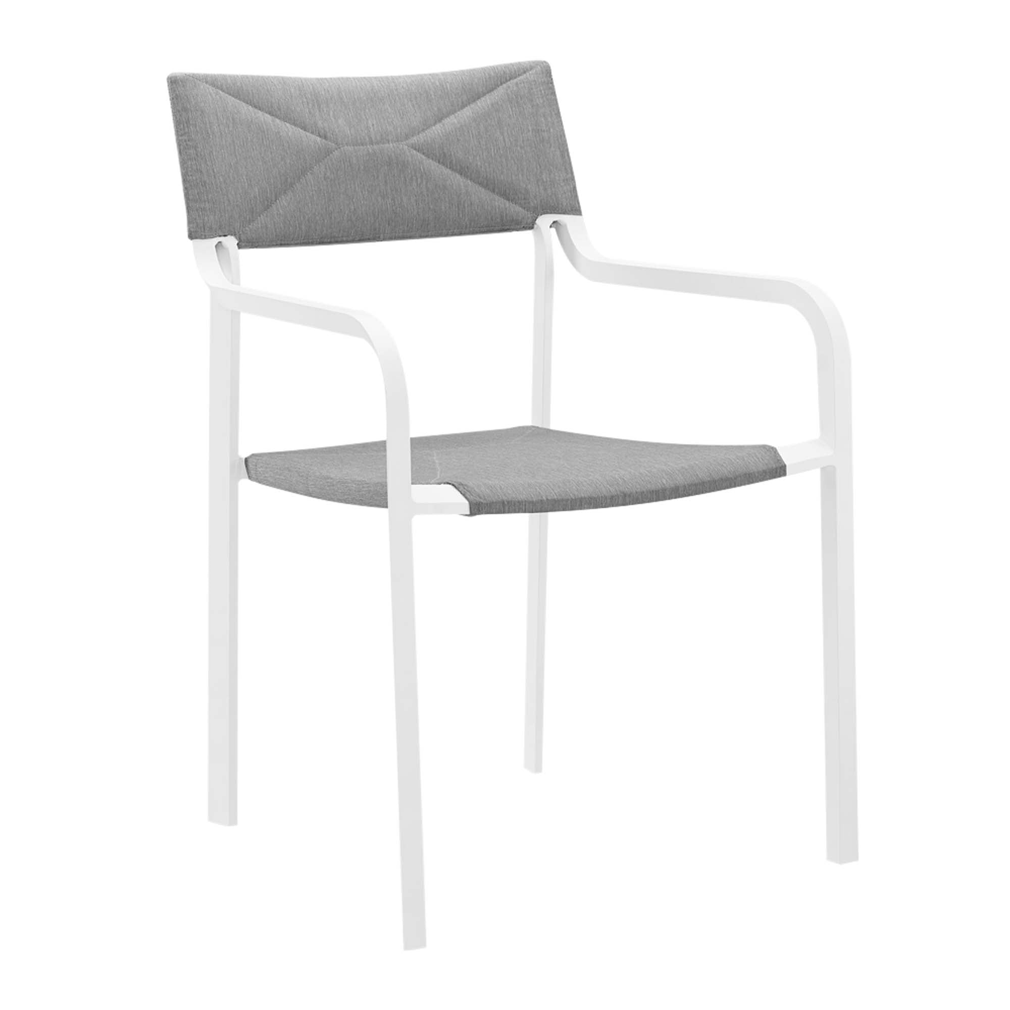 Raleigh 7 Piece Outdoor Patio Aluminum Dining Set - White Navy