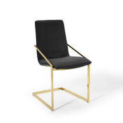 Pitch Performance Velvet Dining Armchair - Gold Black