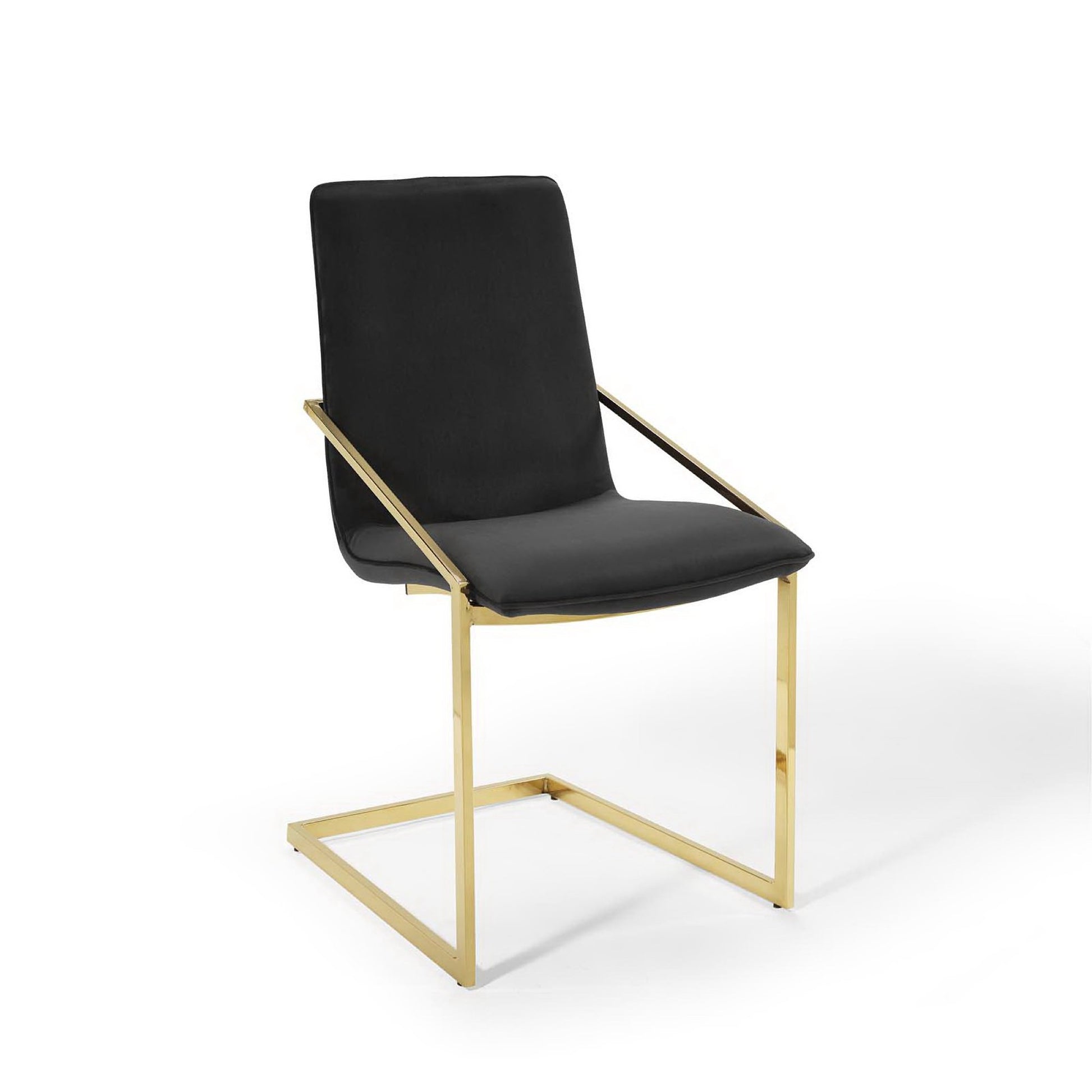 Pitch Performance Velvet Dining Armchair - Gold Black