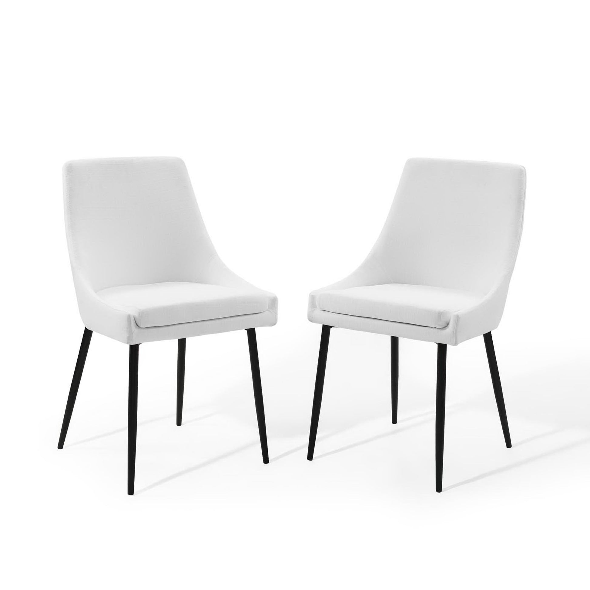 Viscount Upholstered Fabric Dining Chairs Set of 2