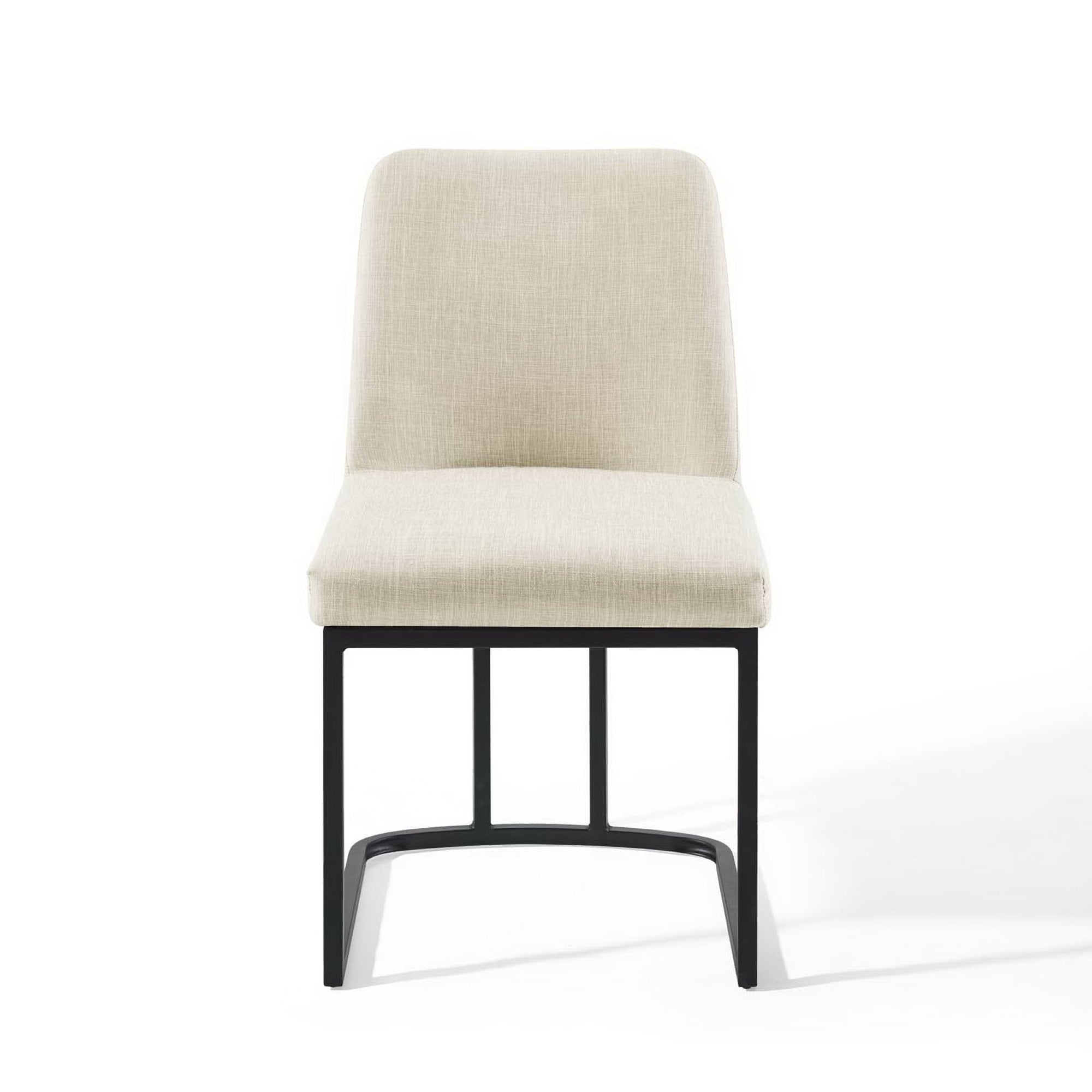 Amplify Sled Base Upholstered Fabric Dining Side Chair