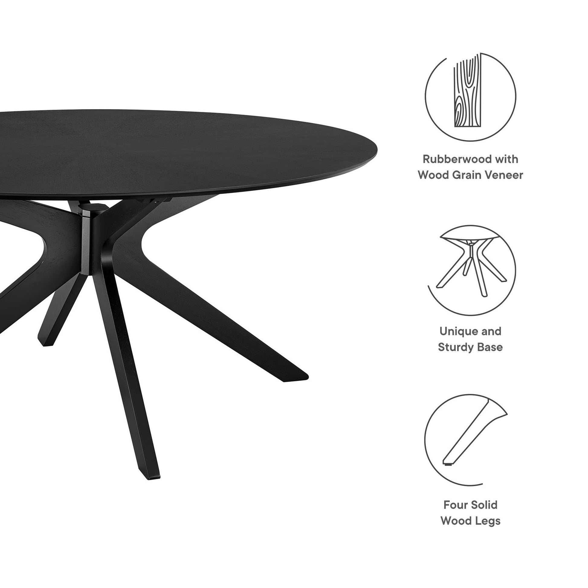 Crossroads Wood Dining Table - Oak