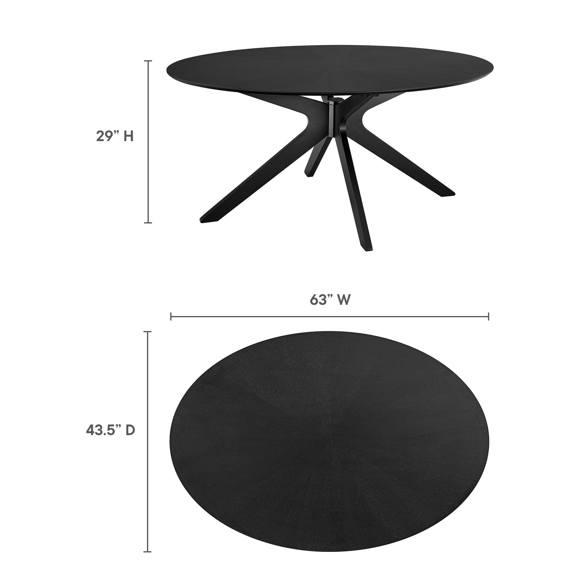 Crossroads Wood Dining Table - Walnut