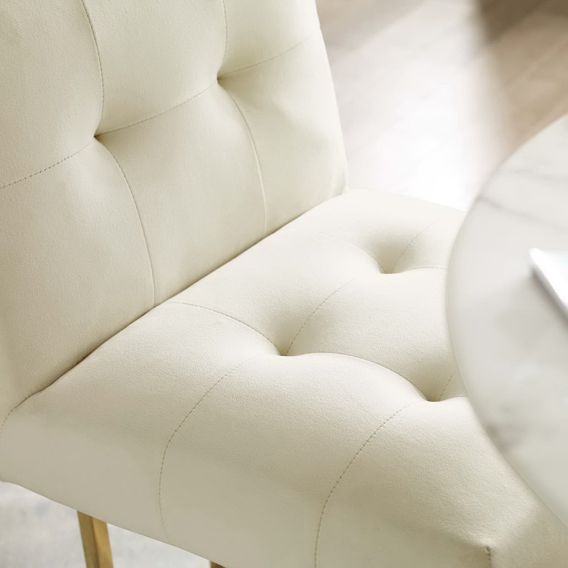 Privy Gold Stainless Steel Performance Velvet Bar Stool