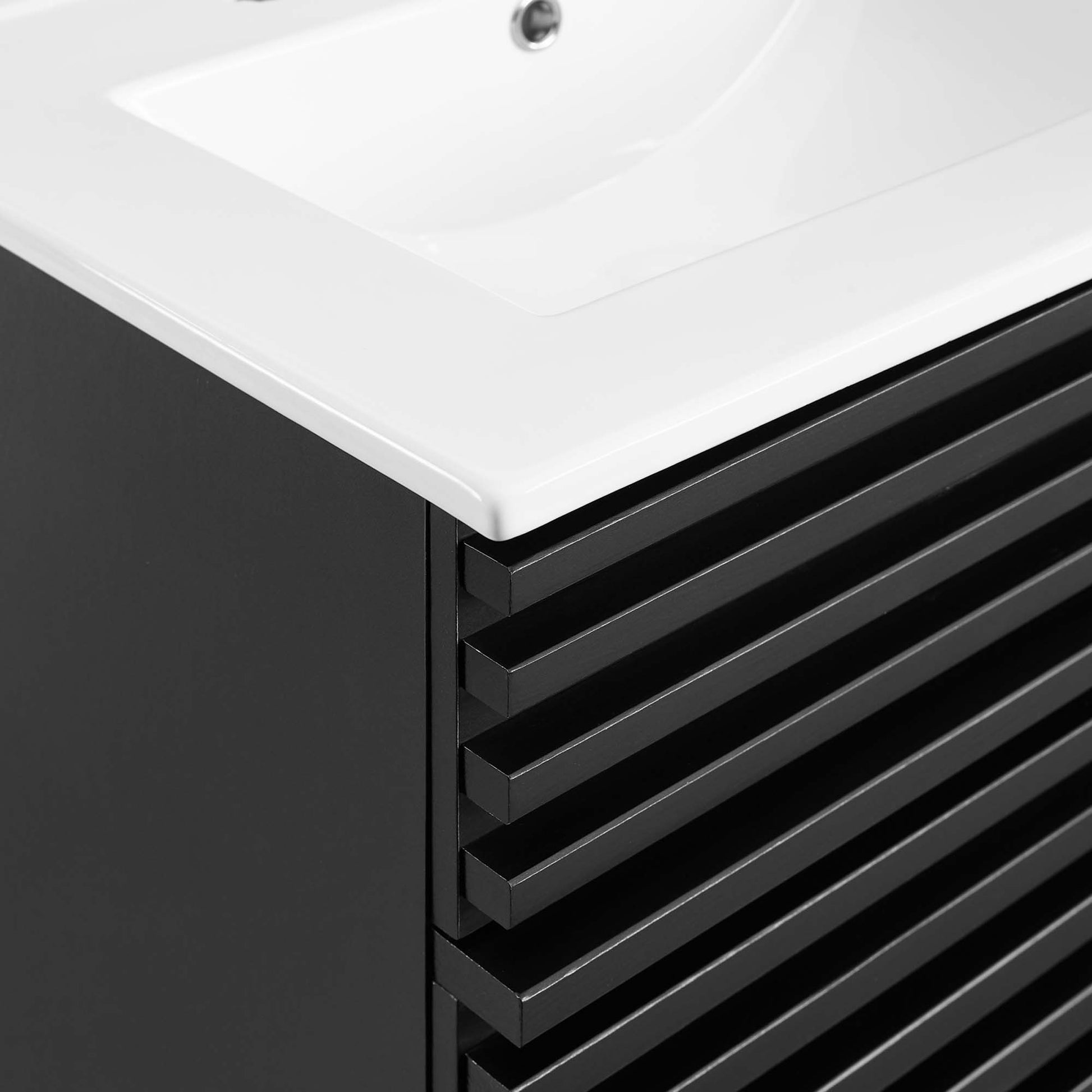Render 18" and 24" Bathroom Vanities with White Basin Included