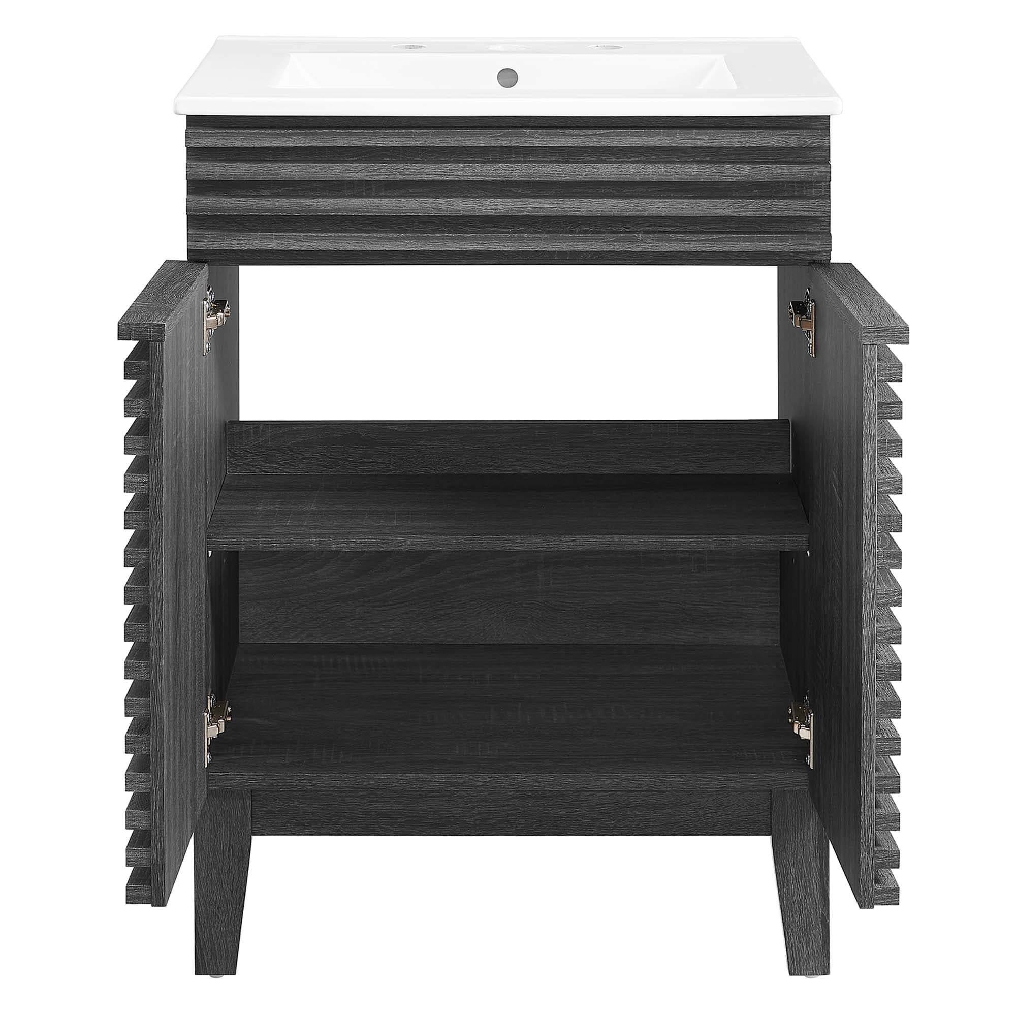 Render 18" and 24" Bathroom Vanities with White Basin Included