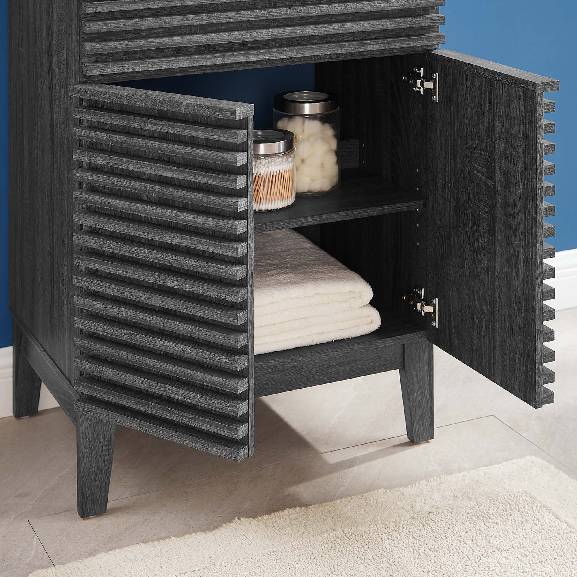 Render 18" and 24" Bathroom Vanities with White Basin Included
