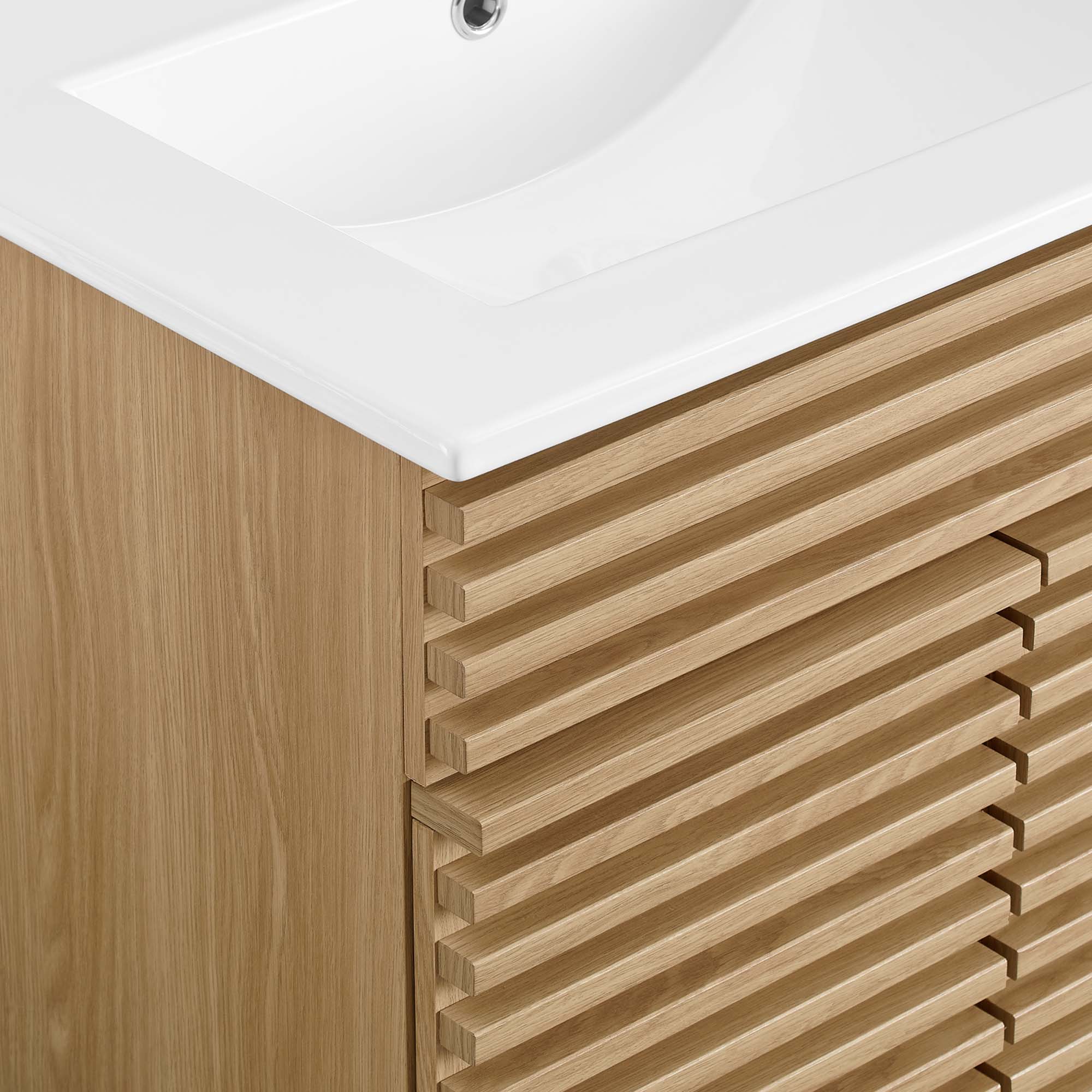 Render 18" and 24" Bathroom Vanities with White Basin Included