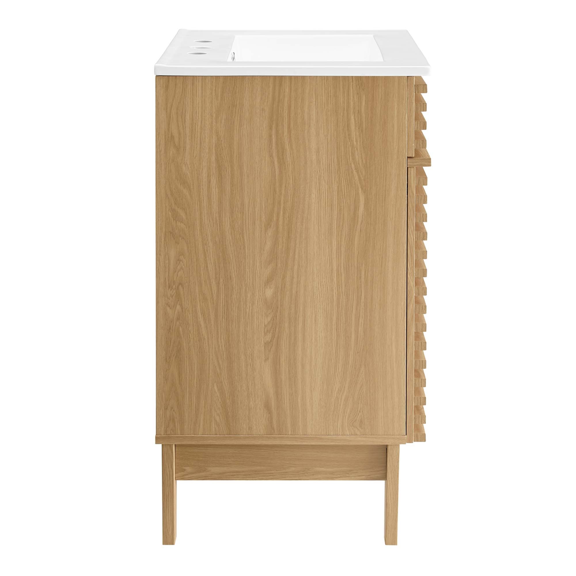 Render 18" and 24" Bathroom Vanities with White Basin Included