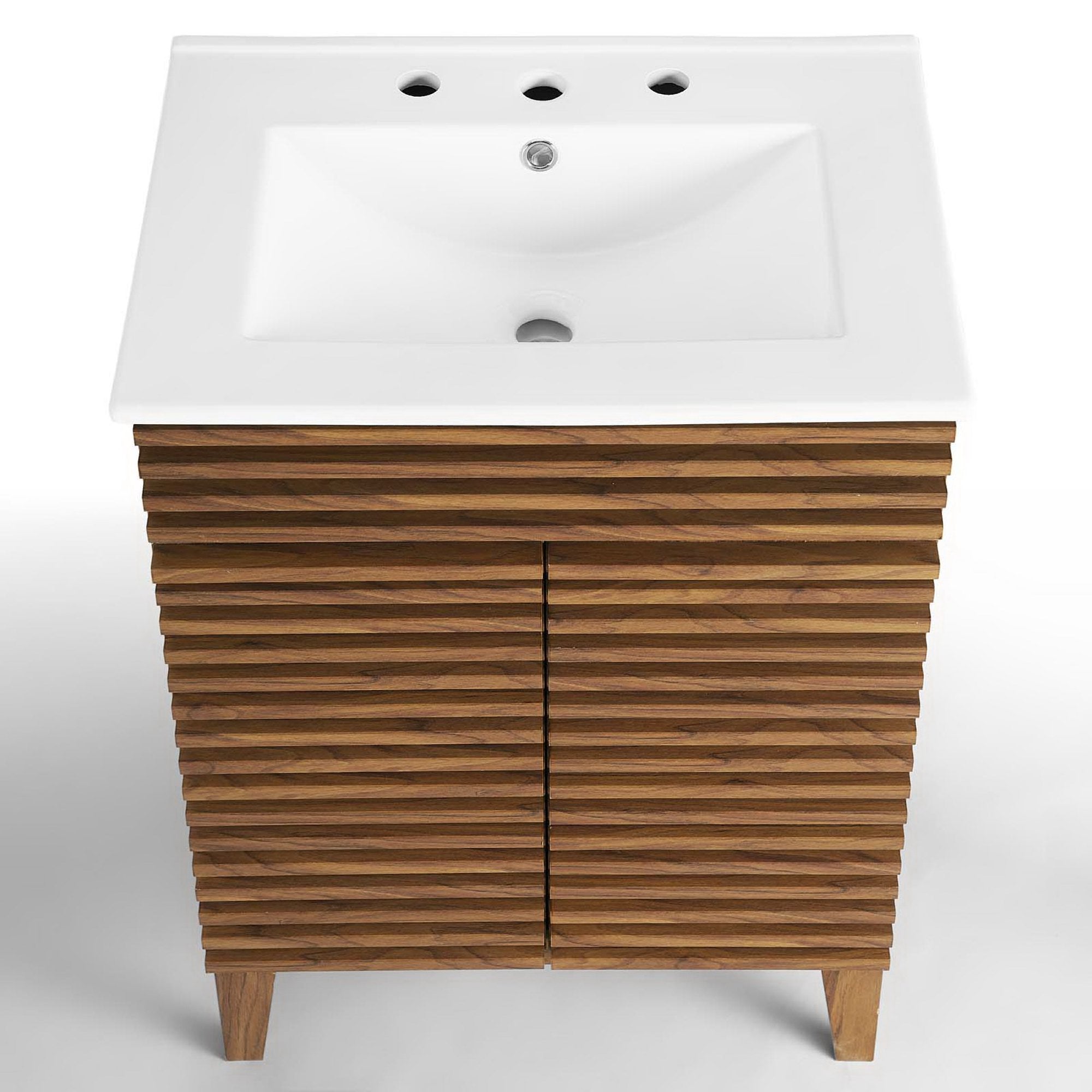 Render 18" and 24" Bathroom Vanities with White Basin Included