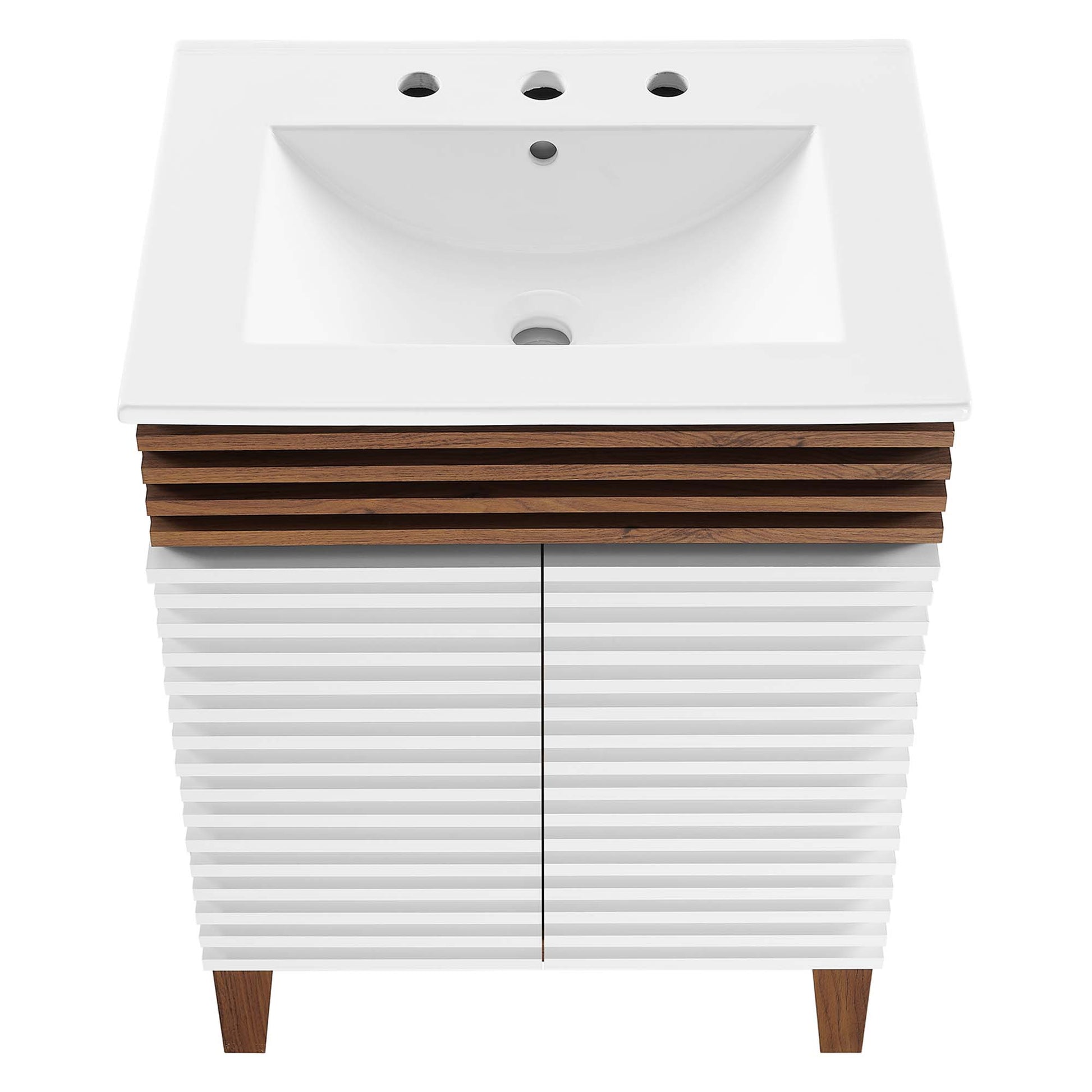 Render 18" and 24" Bathroom Vanities with White Basin Included